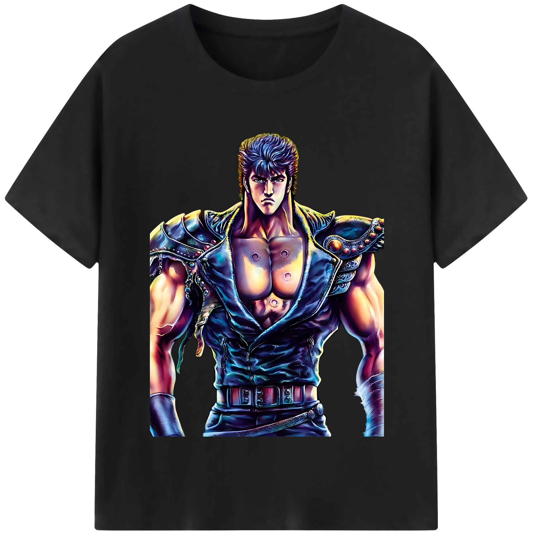 （画像用） 北斗の拳 Fist of the North Star レディースカジュアルプリントTシャツ（綿100％）