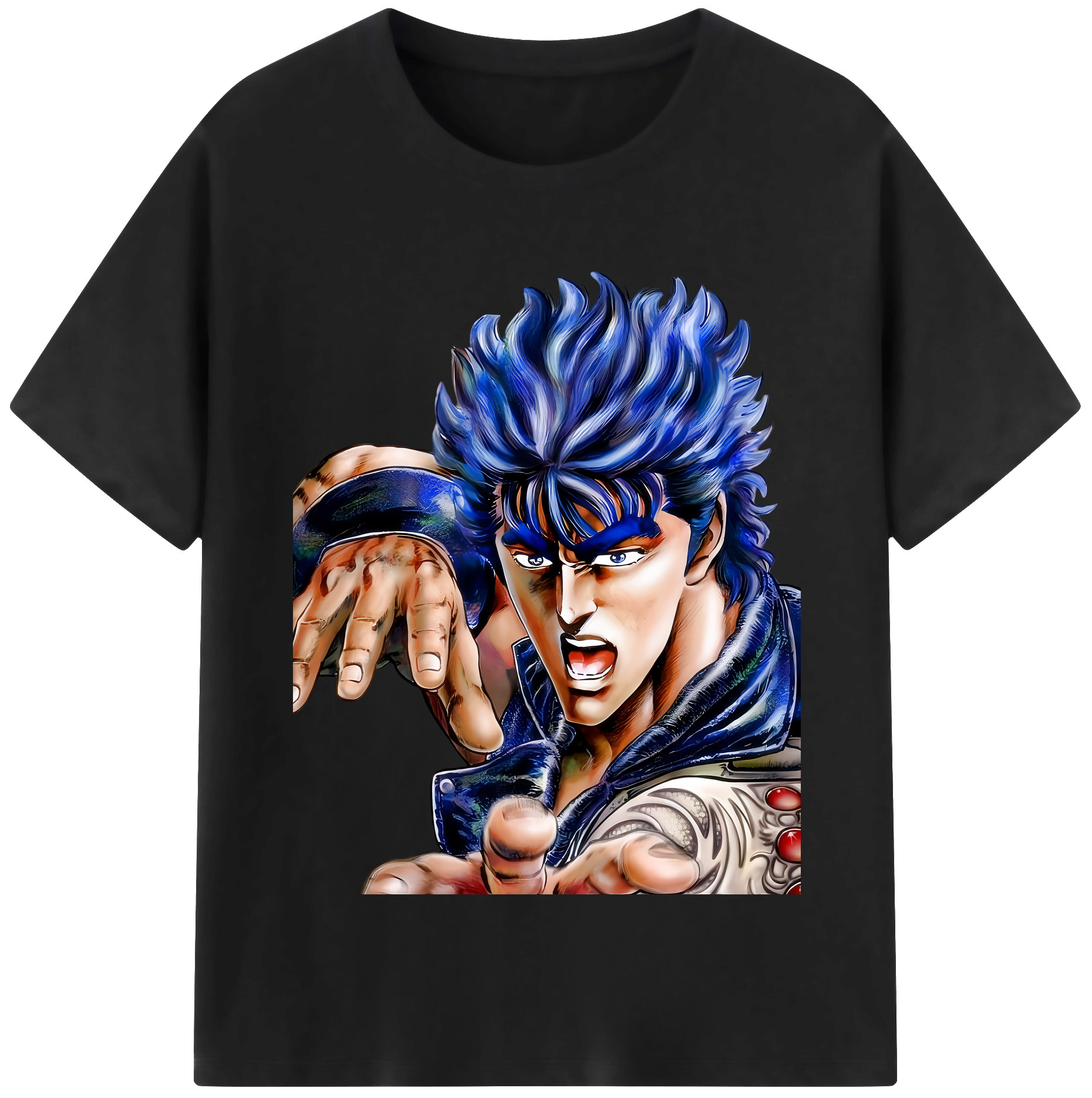 （画像用） 北斗の拳 Fist of the North Star レディースカジュアルプリントTシャツ（綿100％）