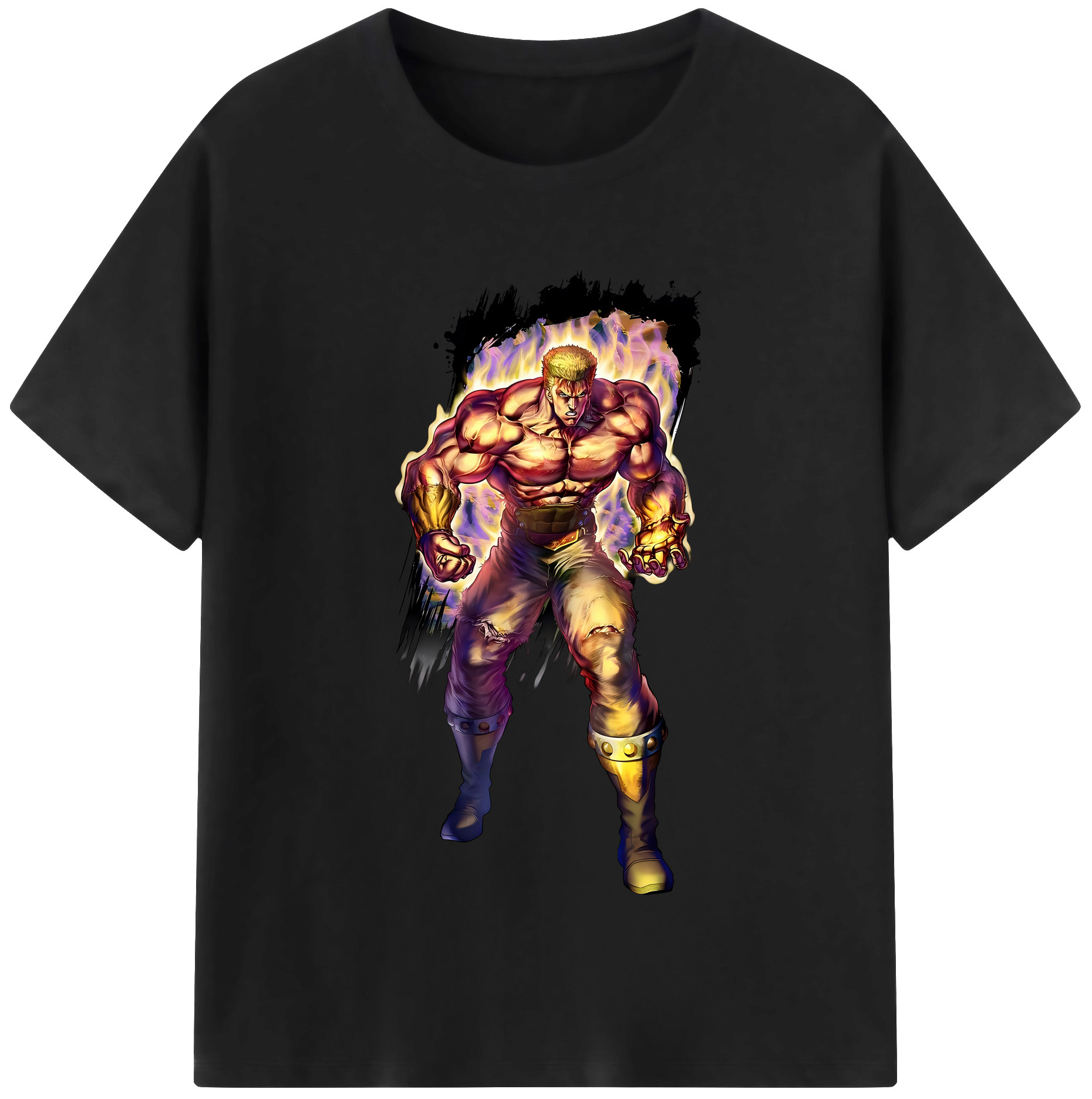 （画像用） 北斗の拳 Fist of the North Star レディースカジュアルプリントTシャツ（綿100％）