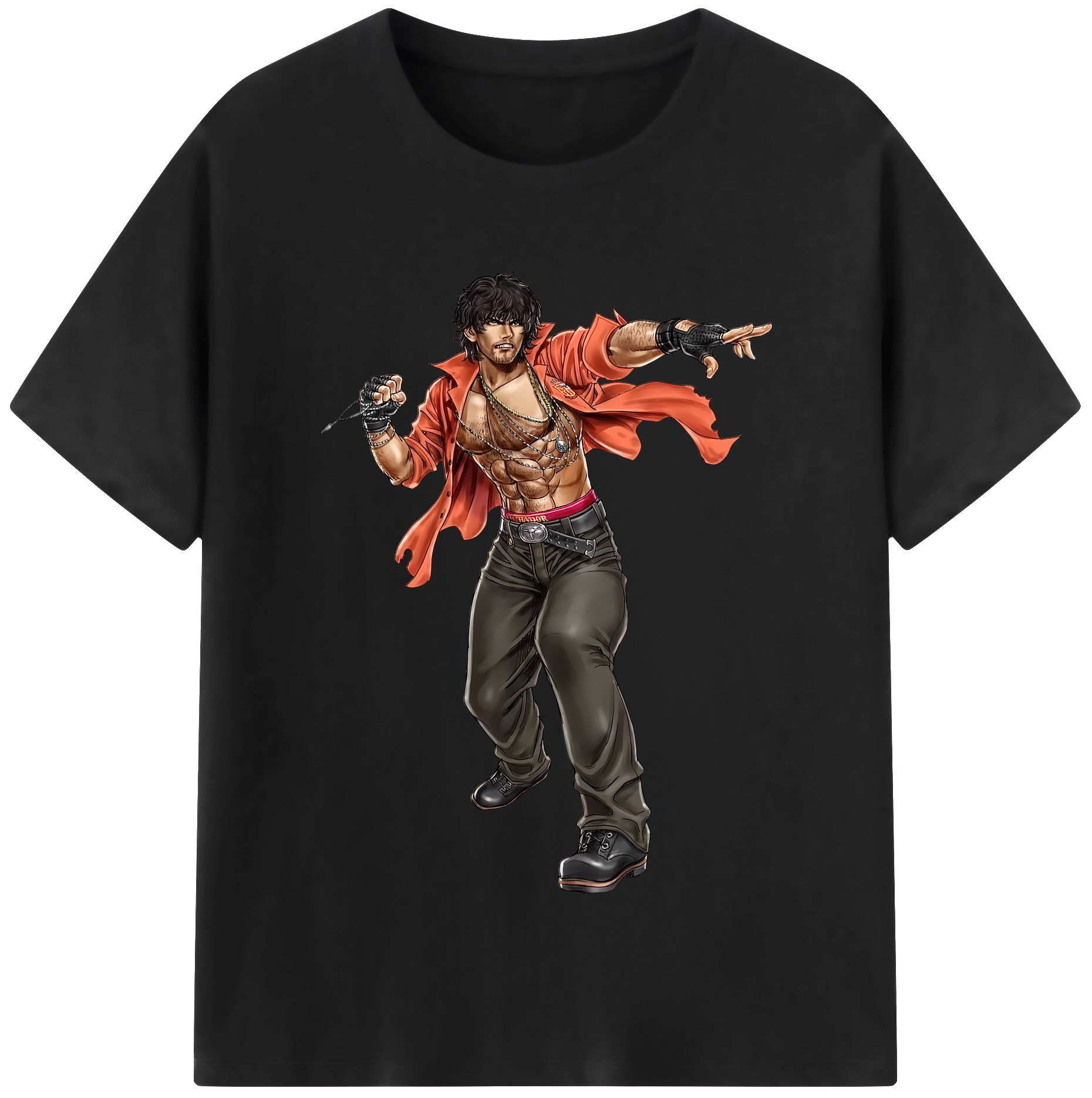 （画像用） 北斗の拳 Fist of the North Star レディースカジュアルプリントTシャツ（綿100％）