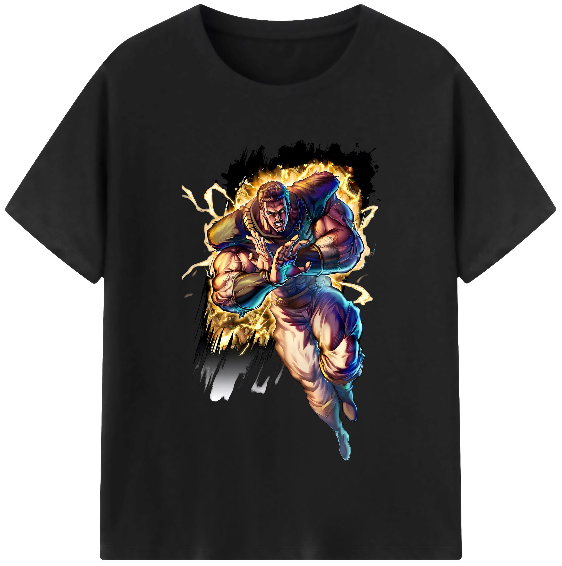 （画像用） 北斗の拳 Fist of the North Star レディースカジュアルプリントTシャツ（綿100％）