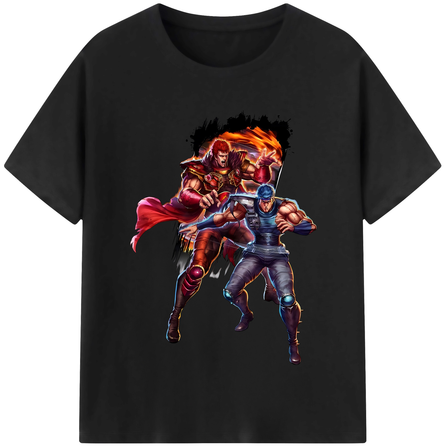 （画像用） 北斗の拳 Fist of the North Star レディースカジュアルプリントTシャツ（綿100％）