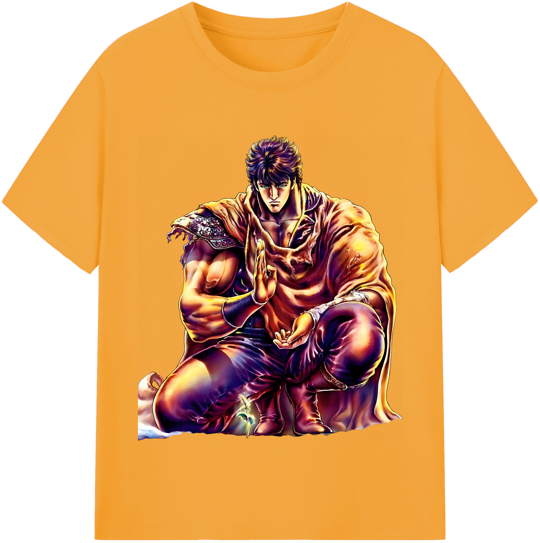 （画像用） 北斗の拳 Fist of the North Star レディースカジュアルプリントTシャツ（綿100％）