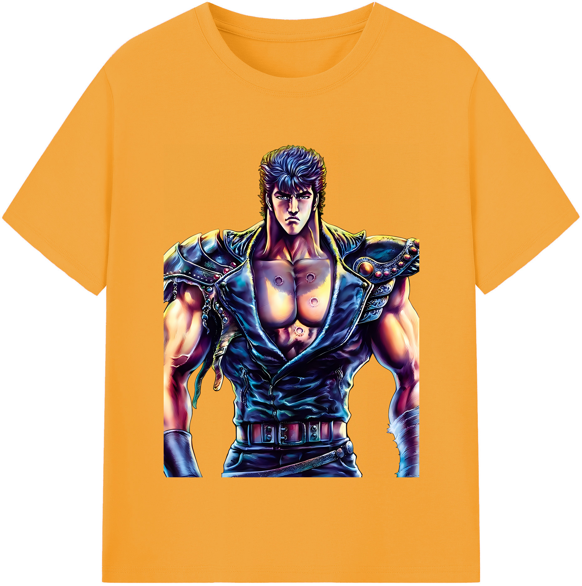 （画像用） 北斗の拳 Fist of the North Star レディースカジュアルプリントTシャツ（綿100％）