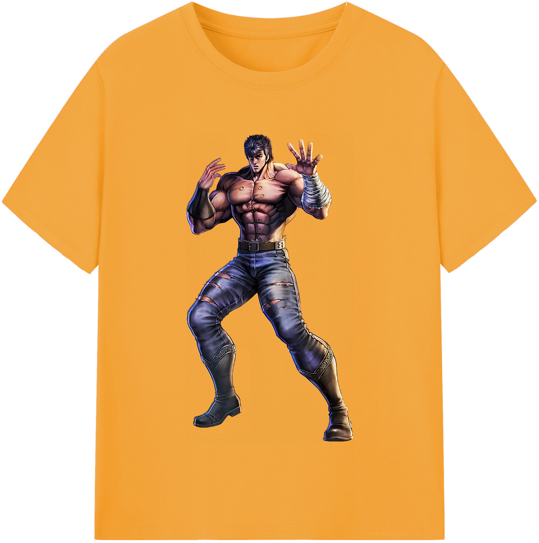 （画像用） 北斗の拳 Fist of the North Star レディースカジュアルプリントTシャツ（綿100％）