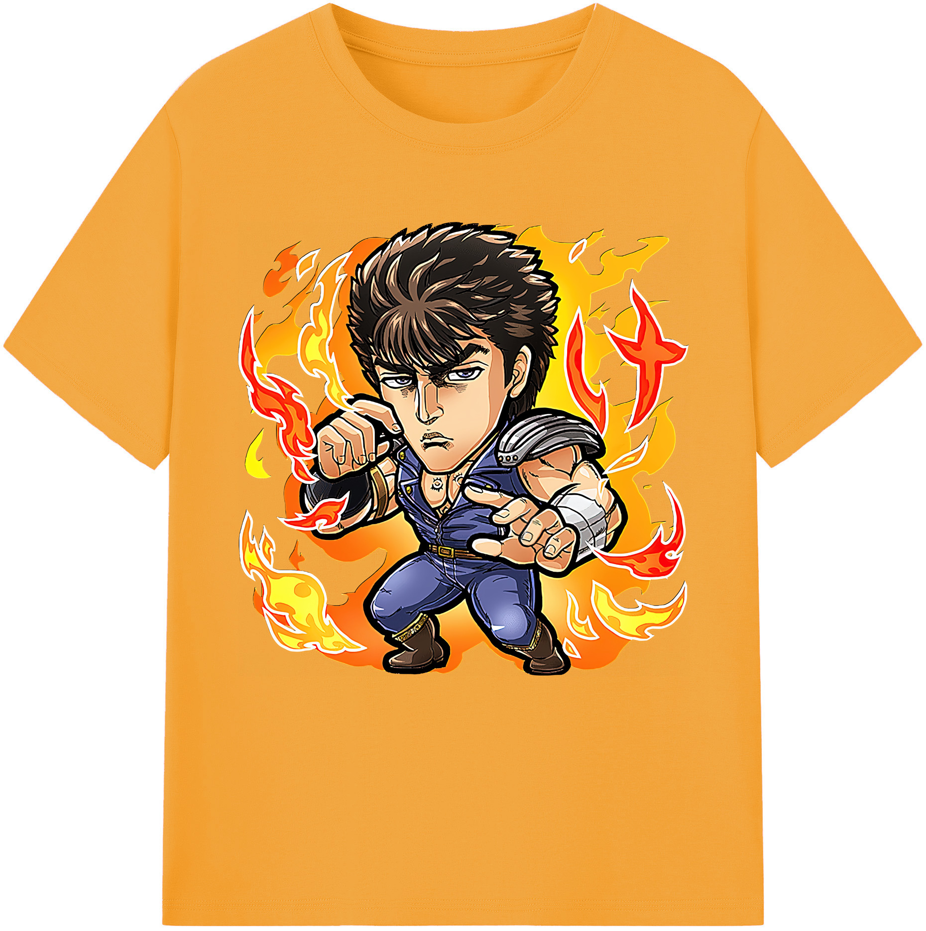 （画像用） 北斗の拳 Fist of the North Star レディースカジュアルプリントTシャツ（綿100％）