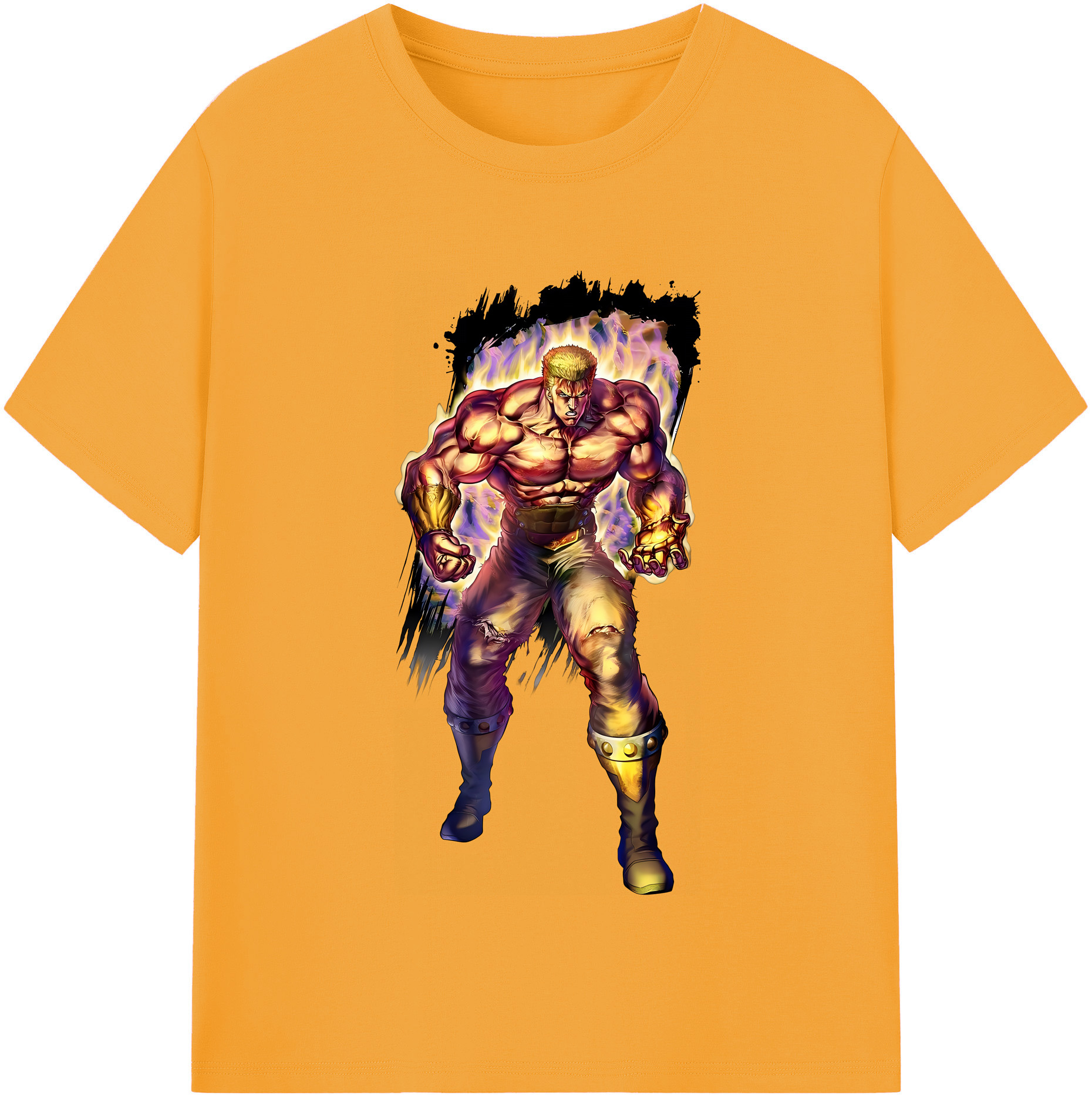 （画像用） 北斗の拳 Fist of the North Star レディースカジュアルプリントTシャツ（綿100％）