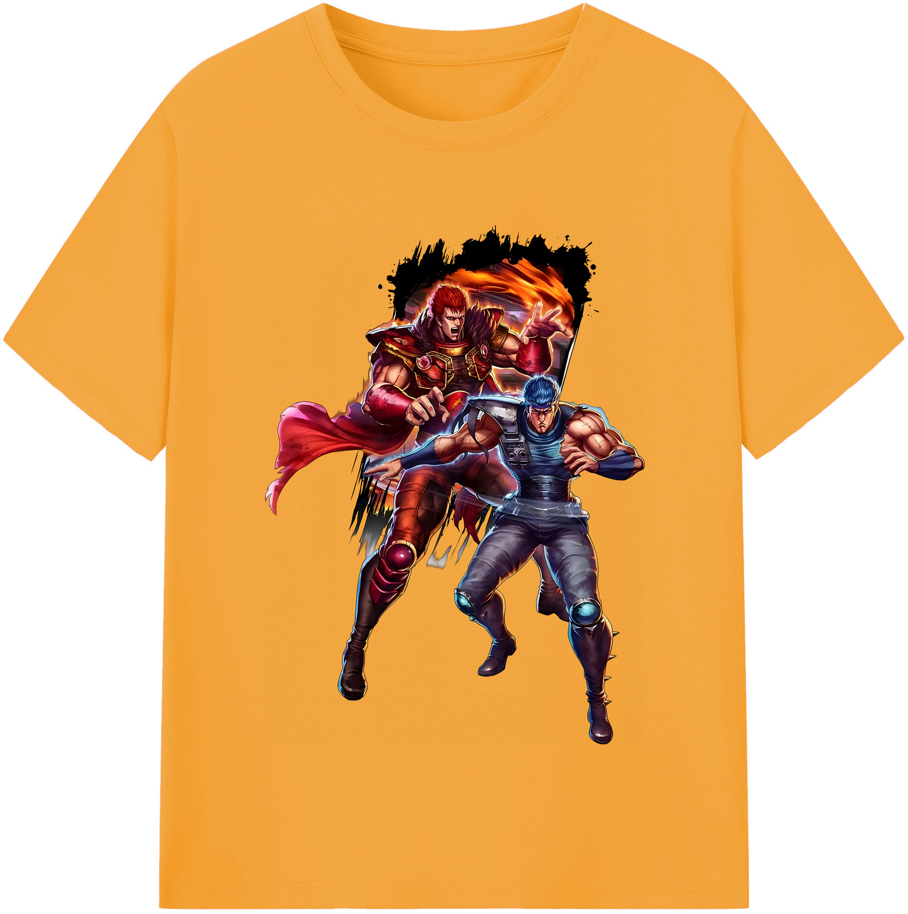 （画像用） 北斗の拳 Fist of the North Star レディースカジュアルプリントTシャツ（綿100％）