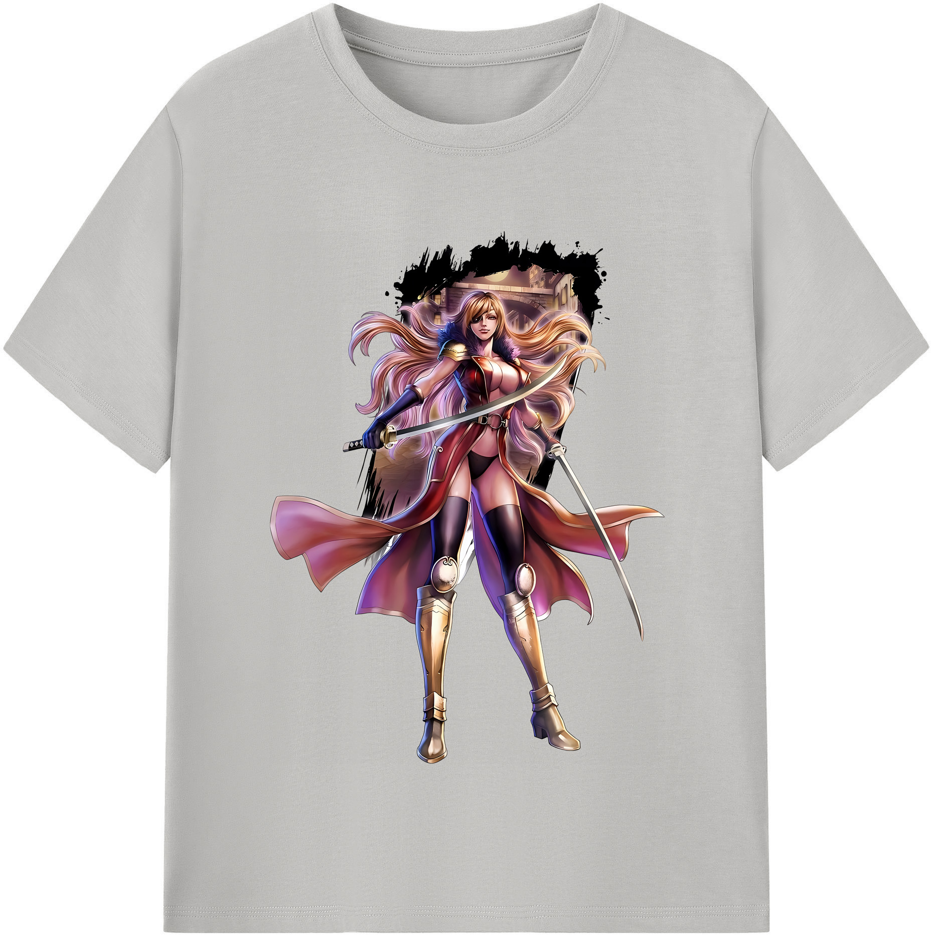 （画像用） 北斗の拳 Fist of the North Star レディースカジュアルプリントTシャツ（綿100％）