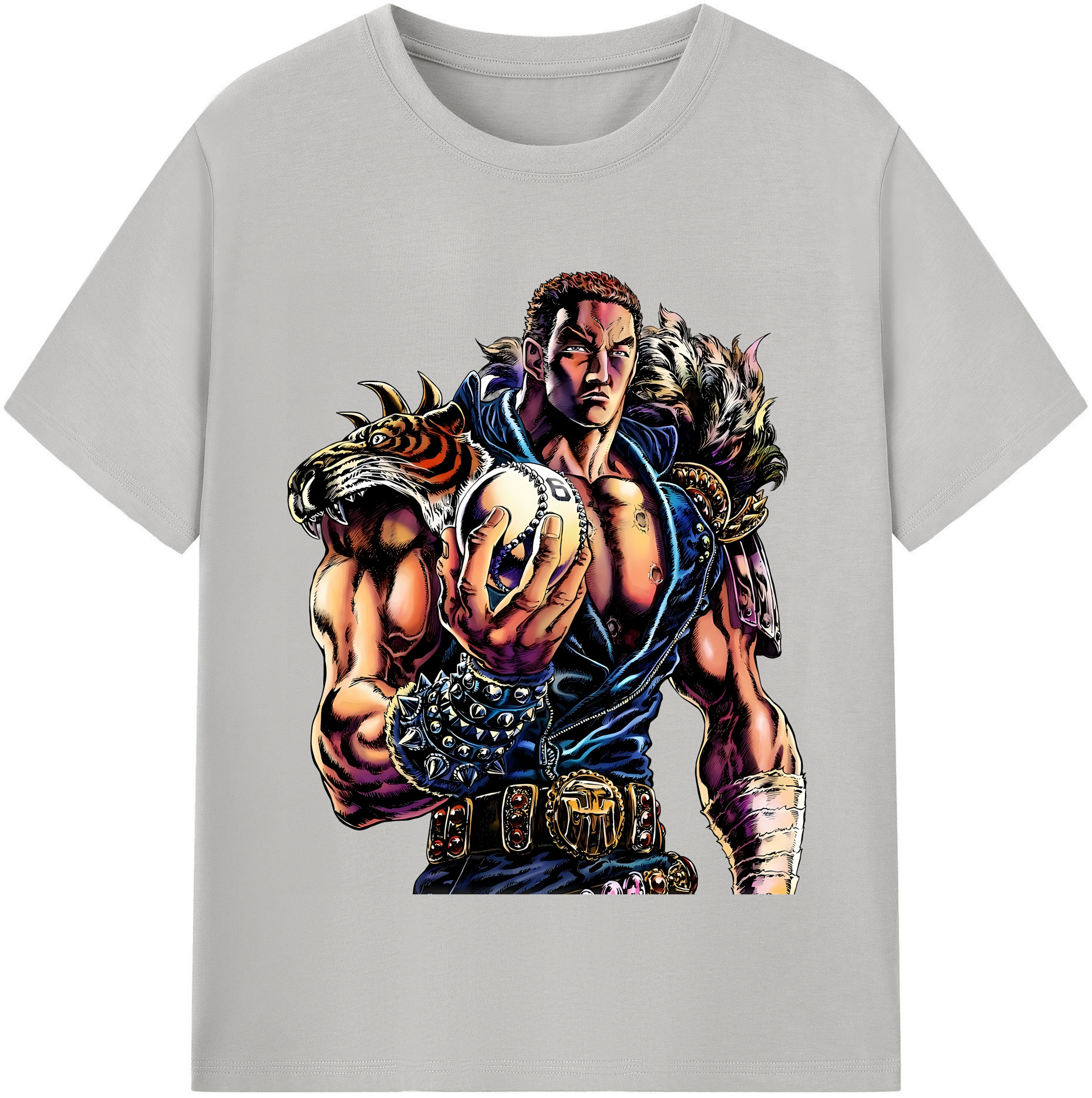 （画像用） 北斗の拳 Fist of the North Star レディースカジュアルプリントTシャツ（綿100％）