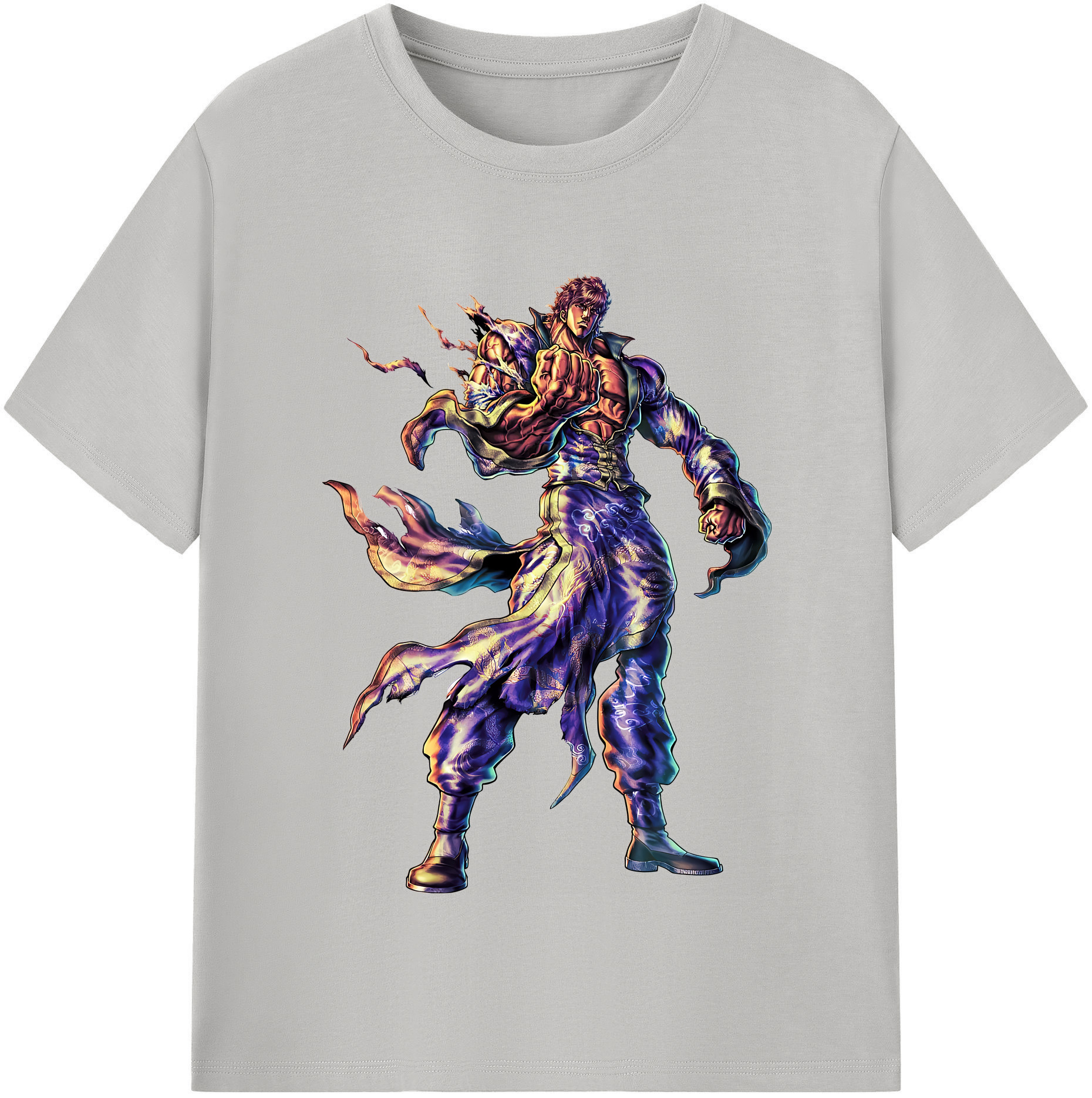 （画像用） 北斗の拳 Fist of the North Star レディースカジュアルプリントTシャツ（綿100％）