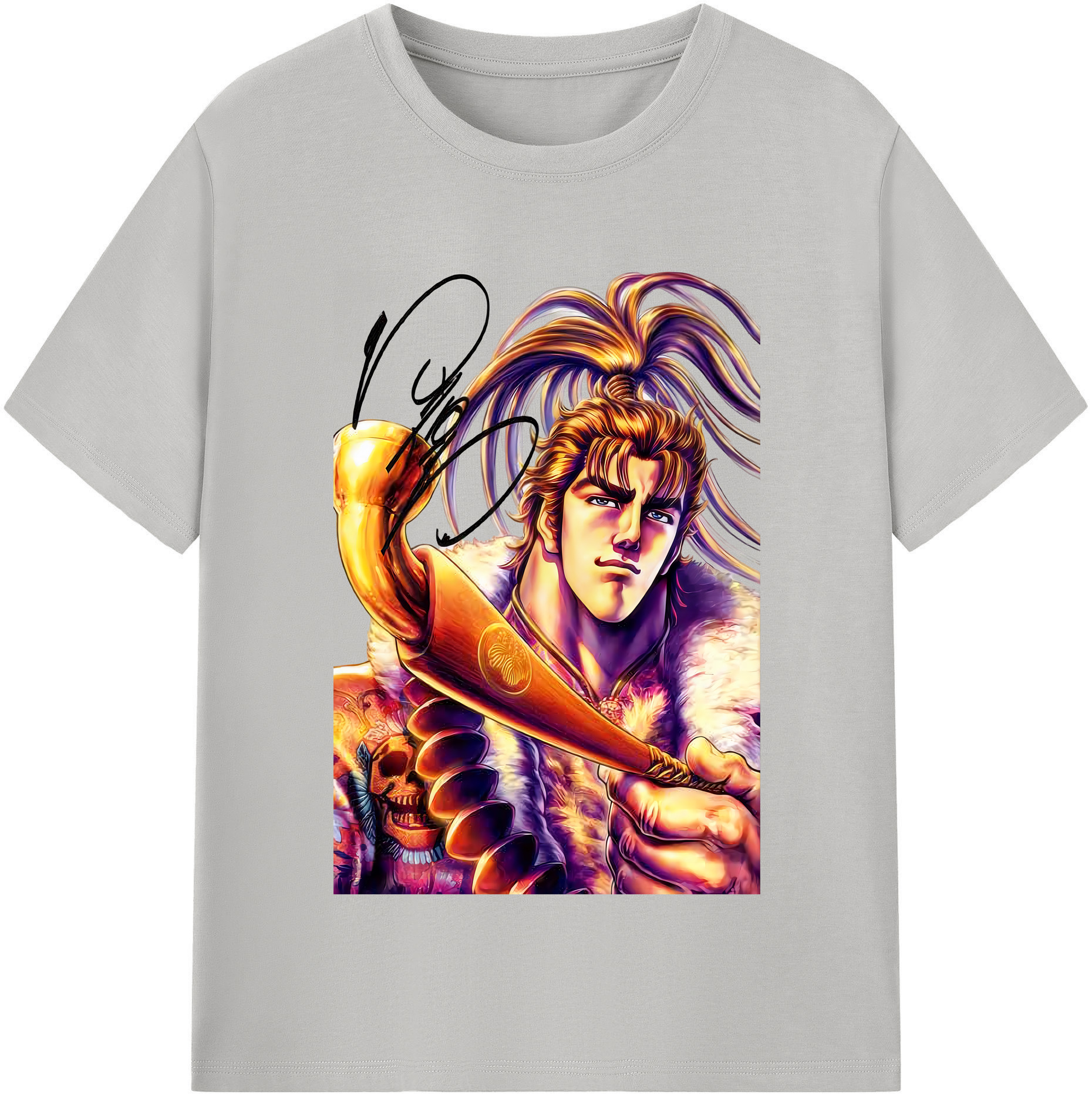 （画像用） 北斗の拳 Fist of the North Star レディースカジュアルプリントTシャツ（綿100％）