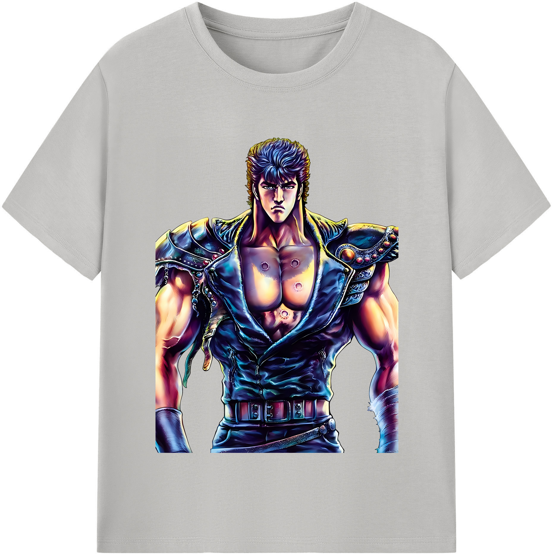 （画像用） 北斗の拳 Fist of the North Star レディースカジュアルプリントTシャツ（綿100％）