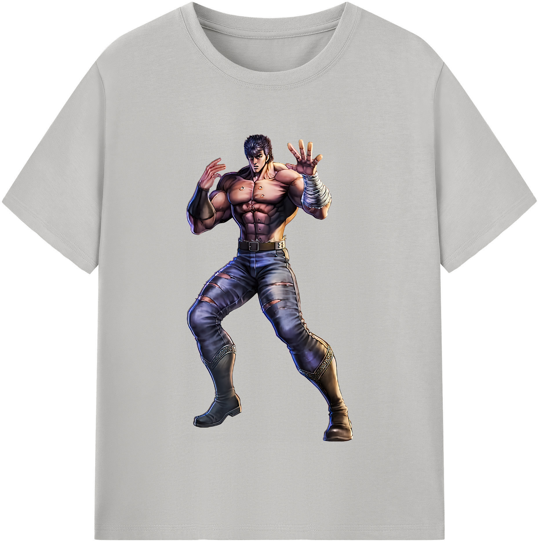 （画像用） 北斗の拳 Fist of the North Star レディースカジュアルプリントTシャツ（綿100％）