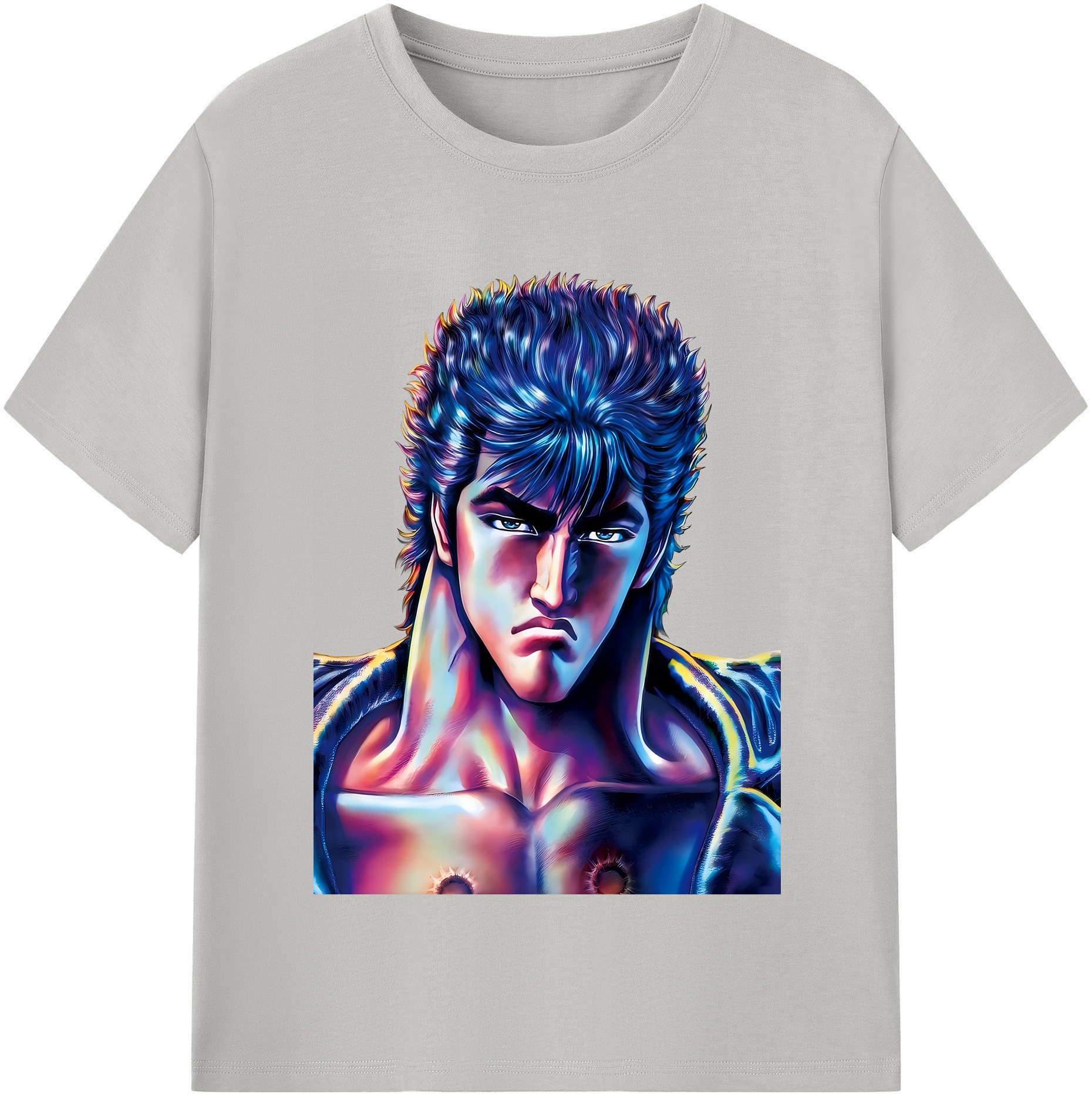 （画像用） 北斗の拳 Fist of the North Star レディースカジュアルプリントTシャツ（綿100％）