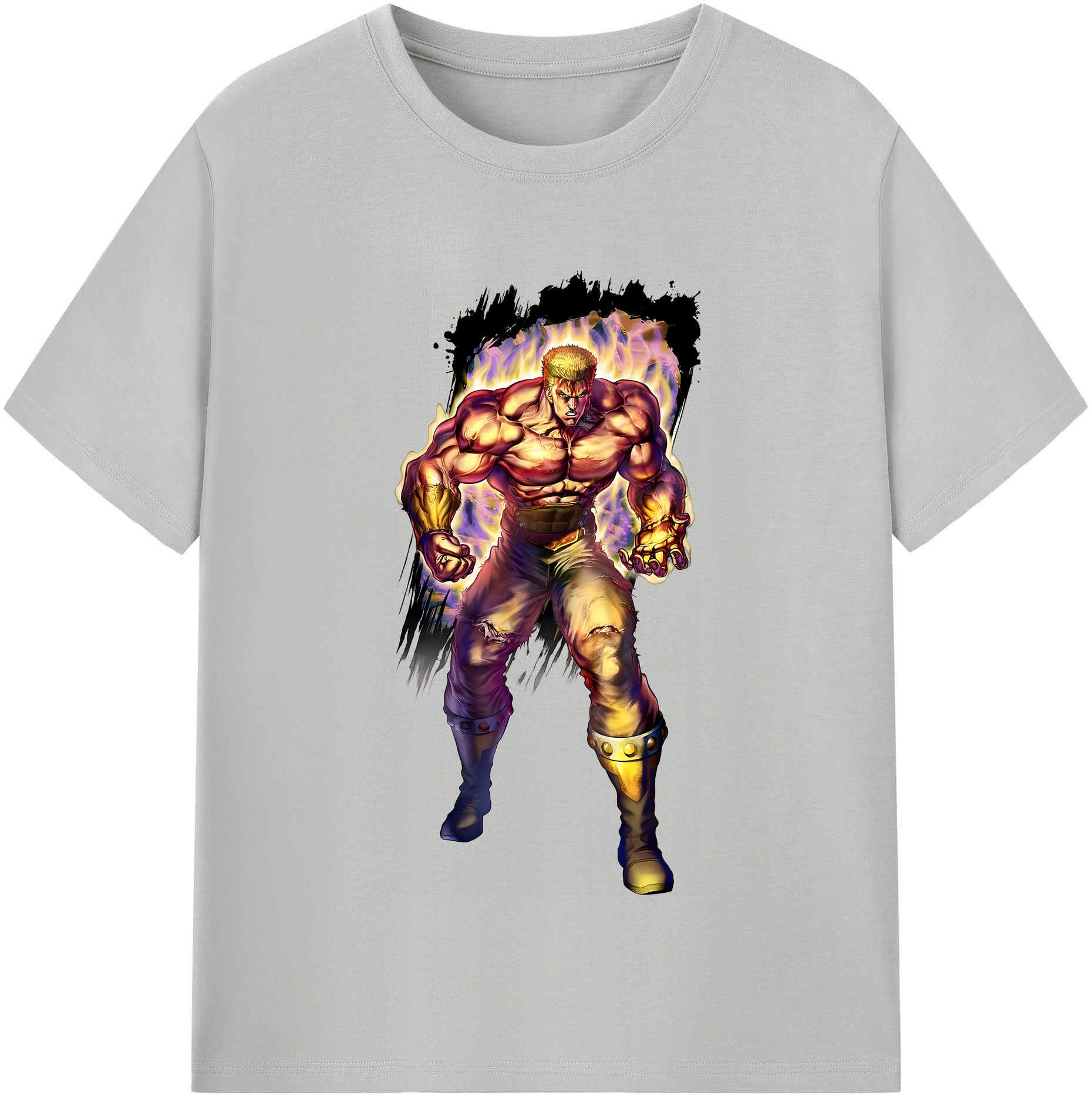 （画像用） 北斗の拳 Fist of the North Star レディースカジュアルプリントTシャツ（綿100％）