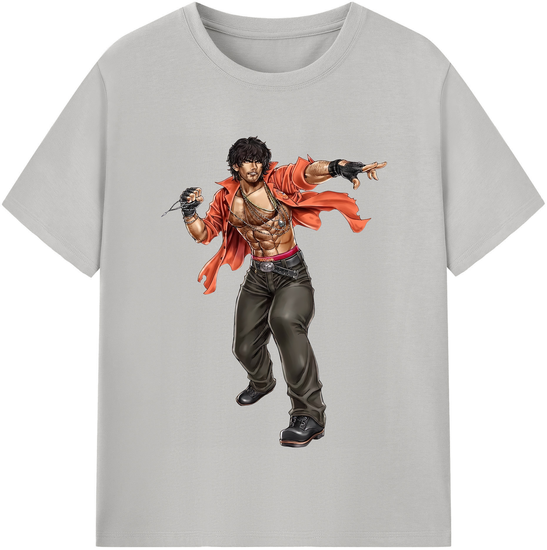 （画像用） 北斗の拳 Fist of the North Star レディースカジュアルプリントTシャツ（綿100％）