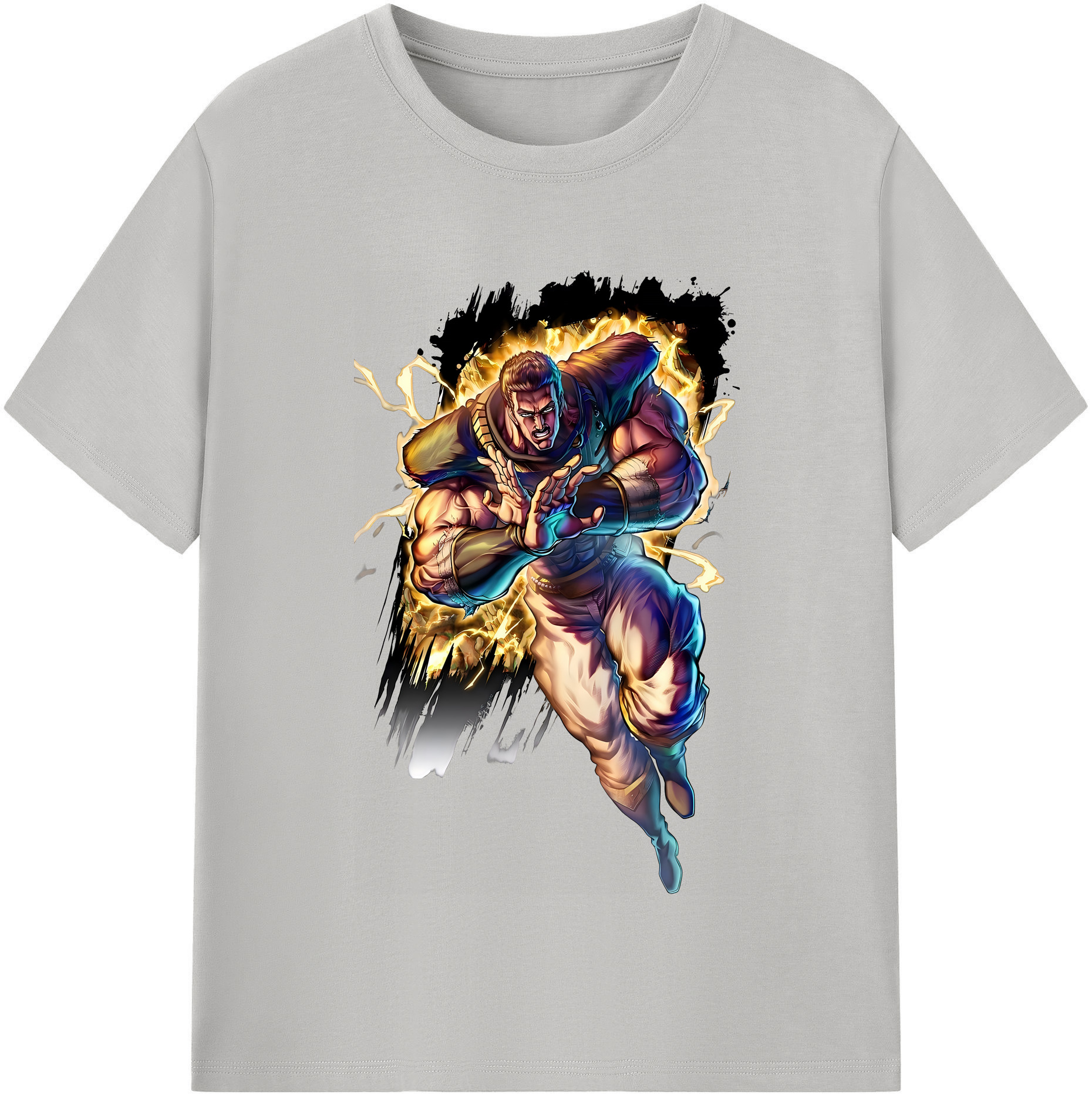 （画像用） 北斗の拳 Fist of the North Star レディースカジュアルプリントTシャツ（綿100％）
