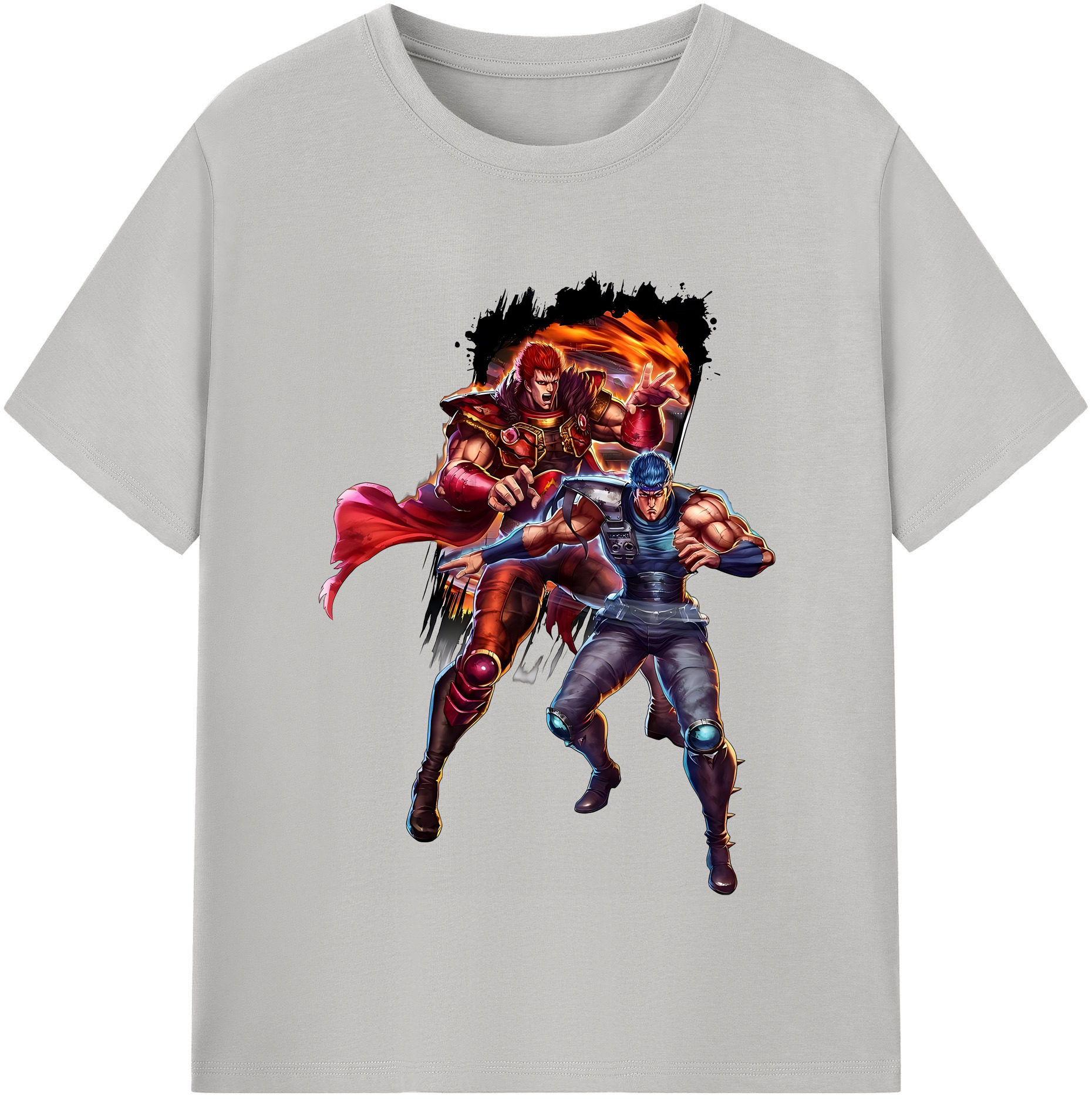 （画像用） 北斗の拳 Fist of the North Star レディースカジュアルプリントTシャツ（綿100％）