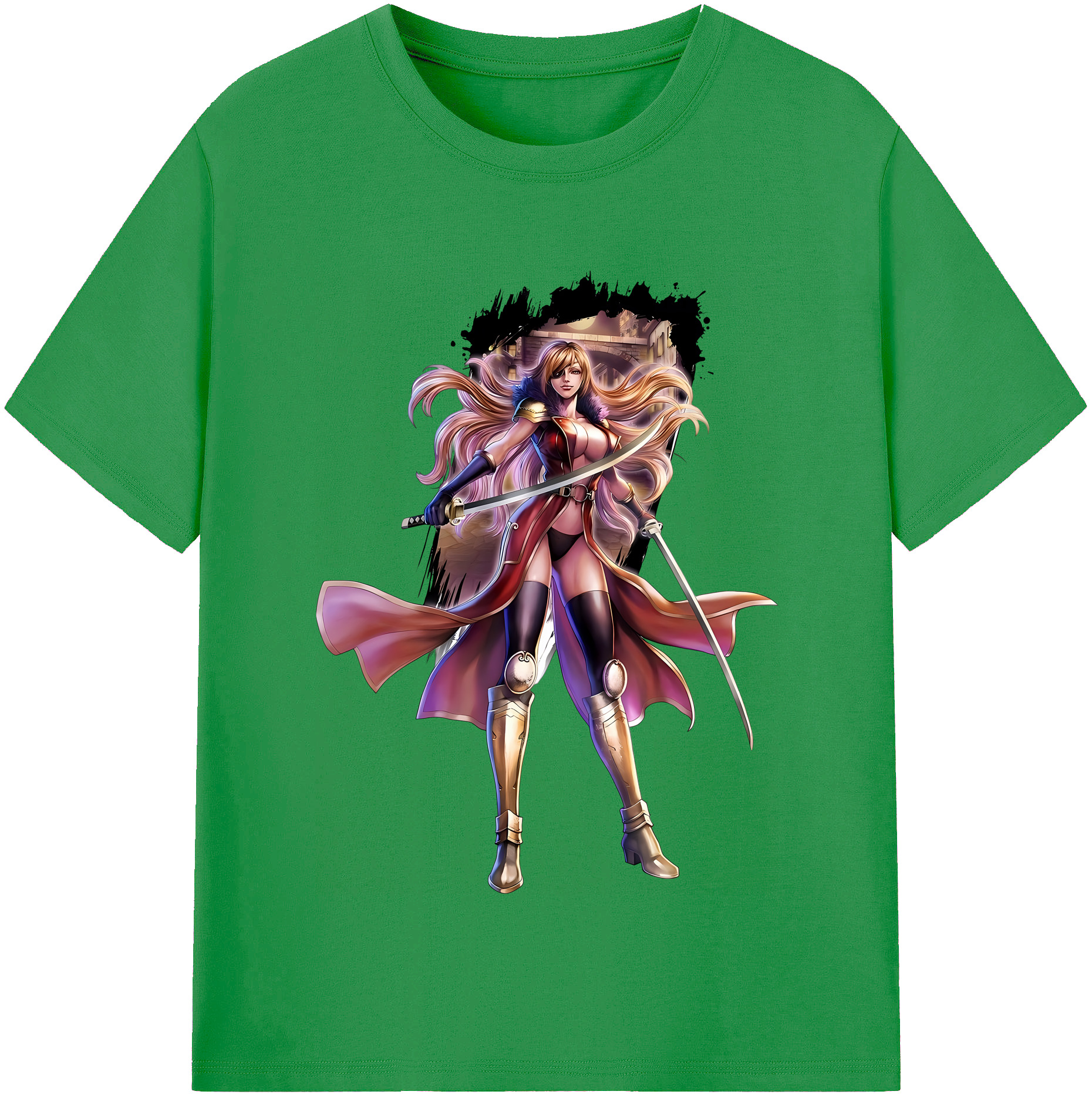 （画像用） 北斗の拳 Fist of the North Star レディースカジュアルプリントTシャツ（綿100％）