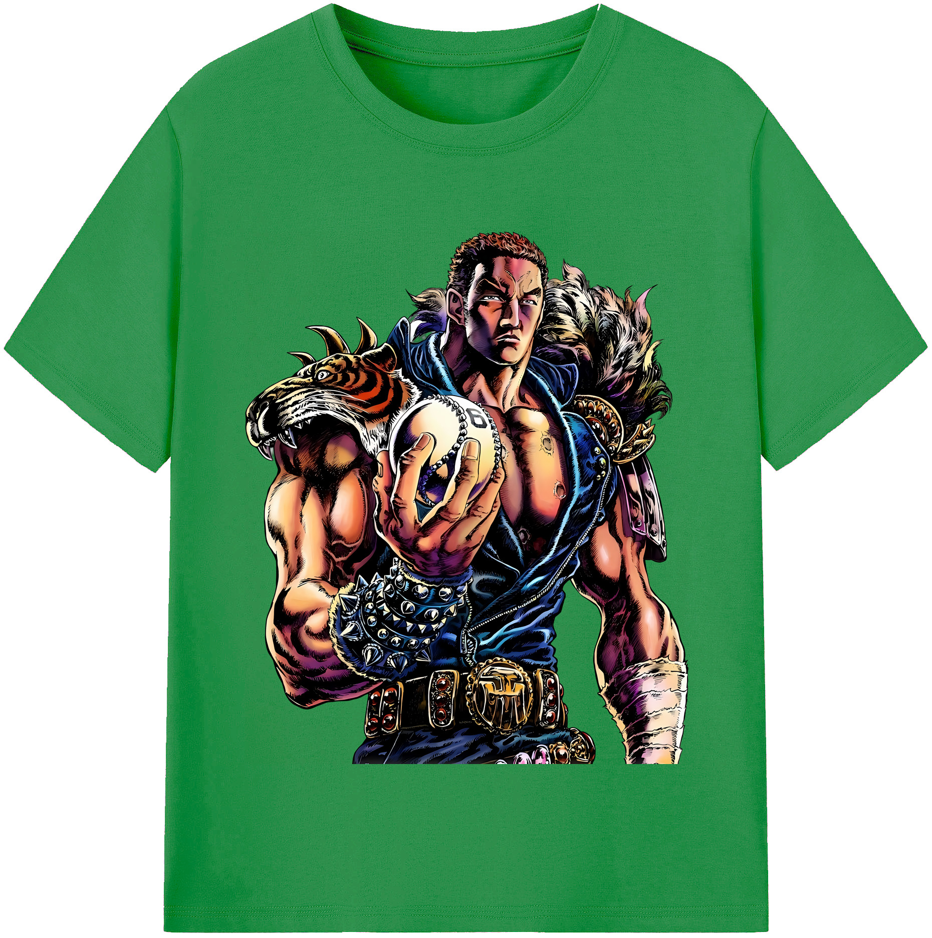 （画像用） 北斗の拳 Fist of the North Star レディースカジュアルプリントTシャツ（綿100％）
