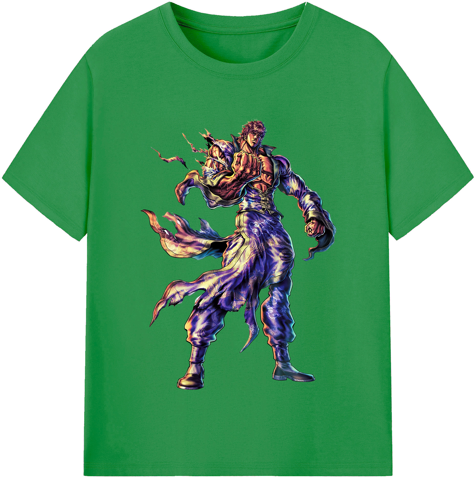（画像用） 北斗の拳 Fist of the North Star レディースカジュアルプリントTシャツ（綿100％）