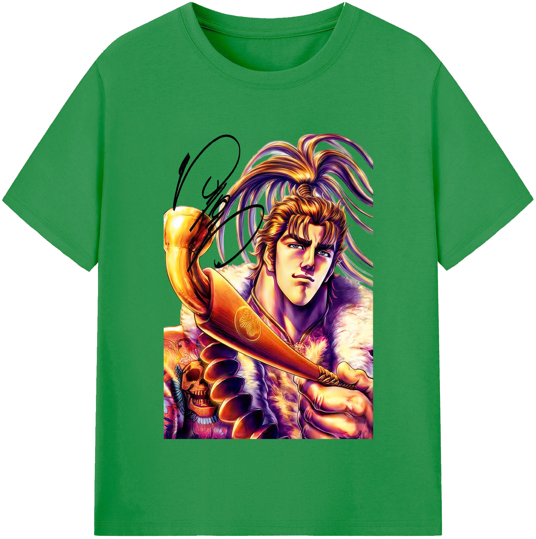 （画像用） 北斗の拳 Fist of the North Star レディースカジュアルプリントTシャツ（綿100％）