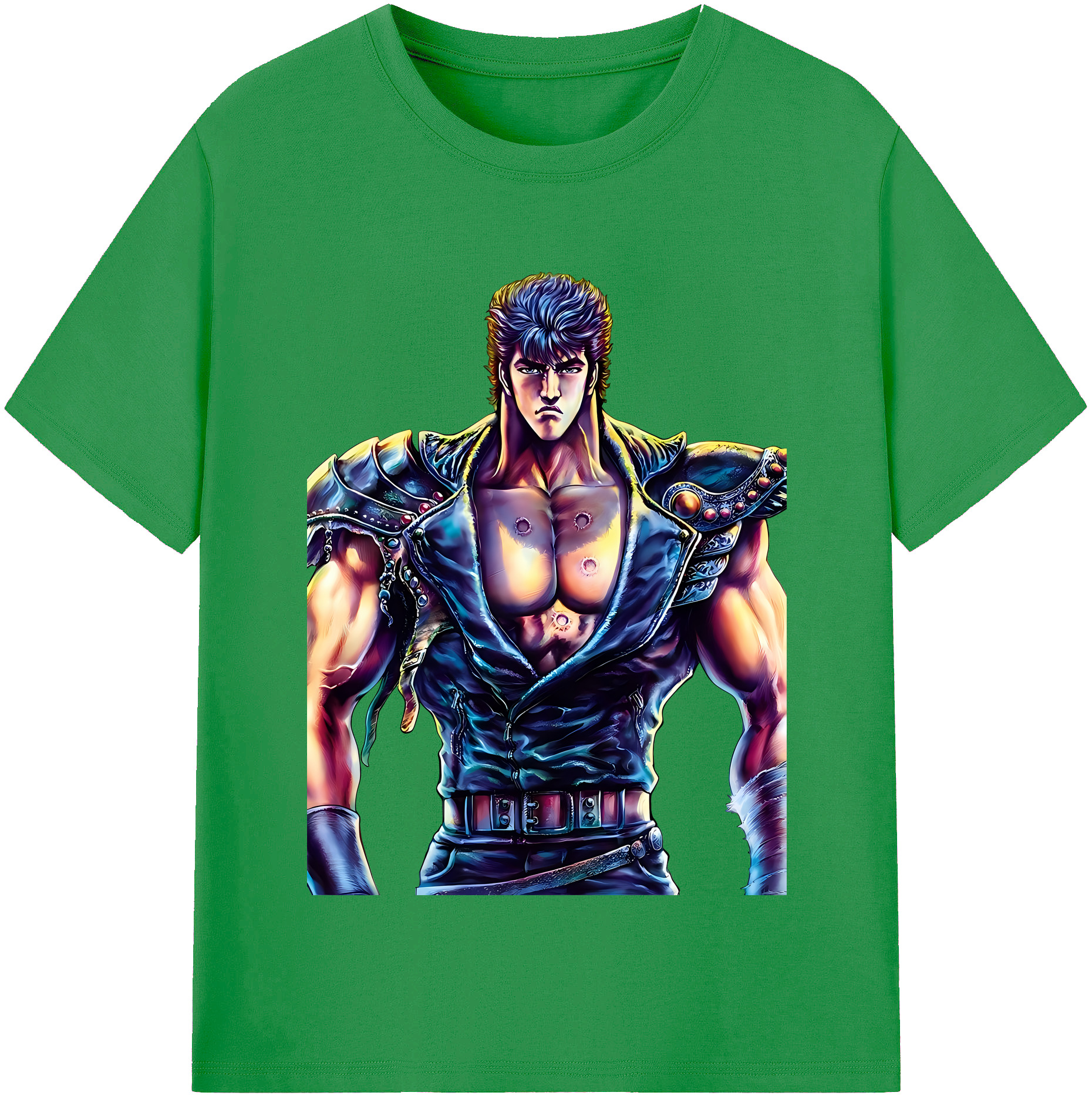 （画像用） 北斗の拳 Fist of the North Star レディースカジュアルプリントTシャツ（綿100％）