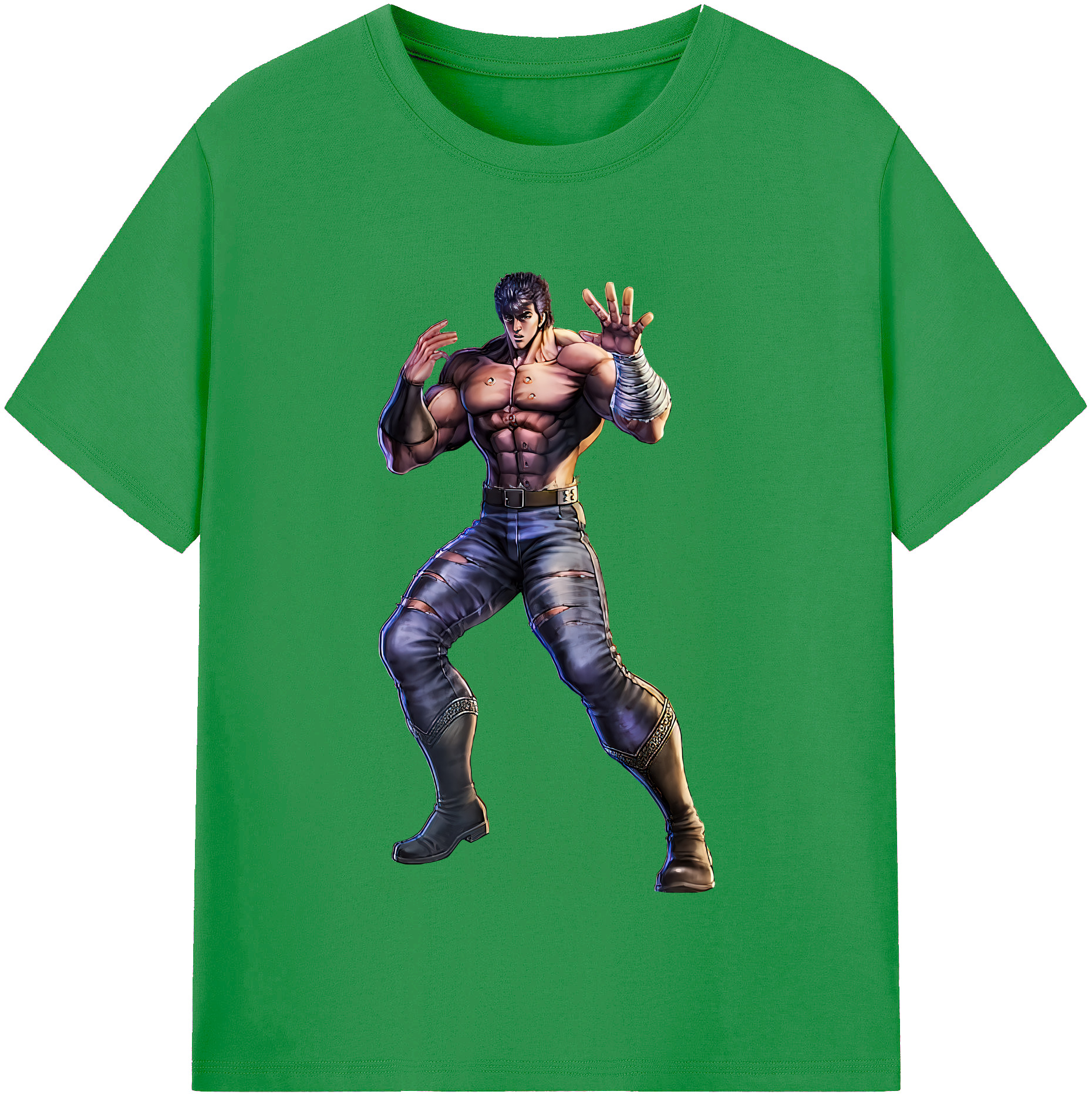 （画像用） 北斗の拳 Fist of the North Star レディースカジュアルプリントTシャツ（綿100％）