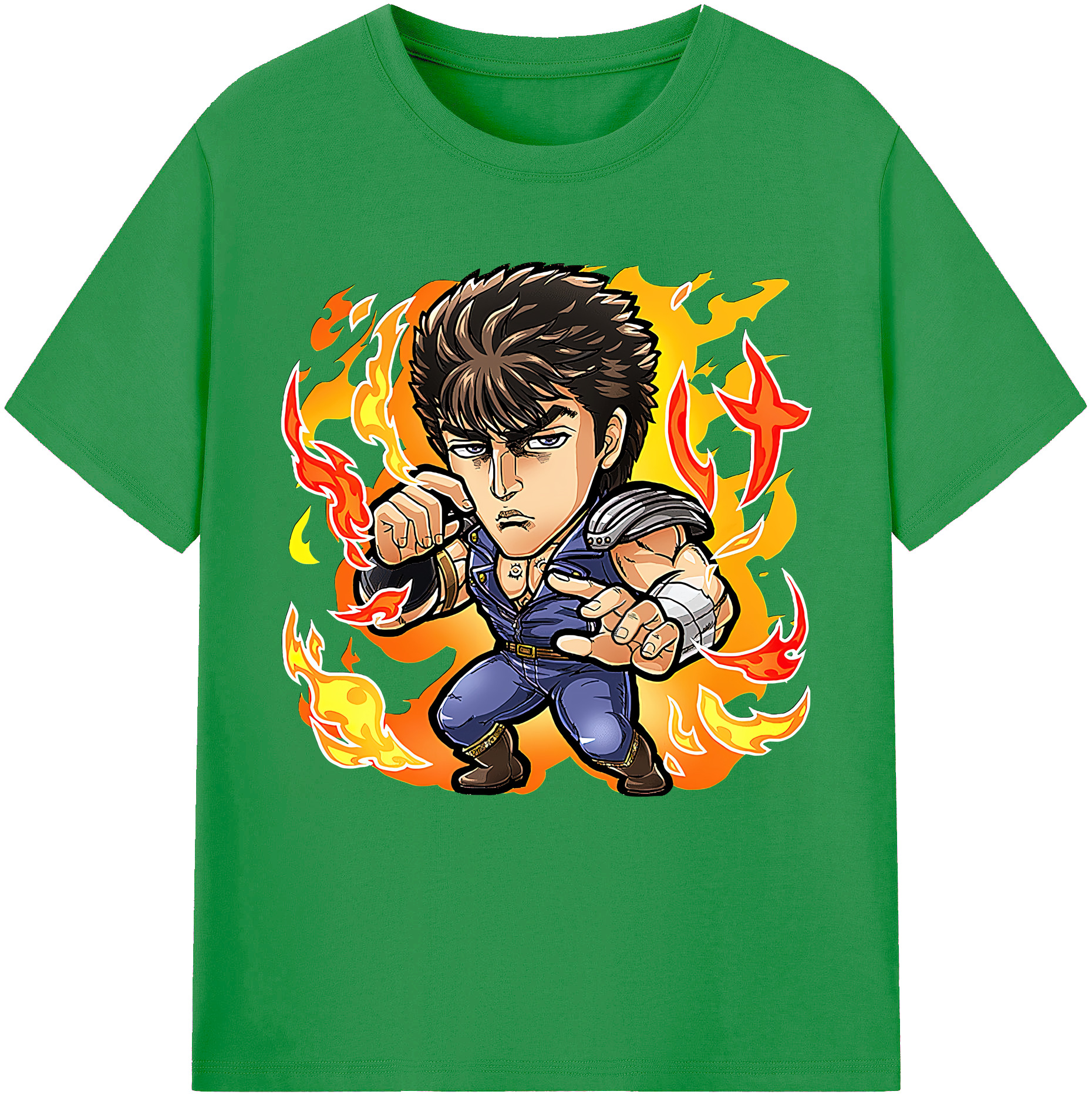（画像用） 北斗の拳 Fist of the North Star レディースカジュアルプリントTシャツ（綿100％）