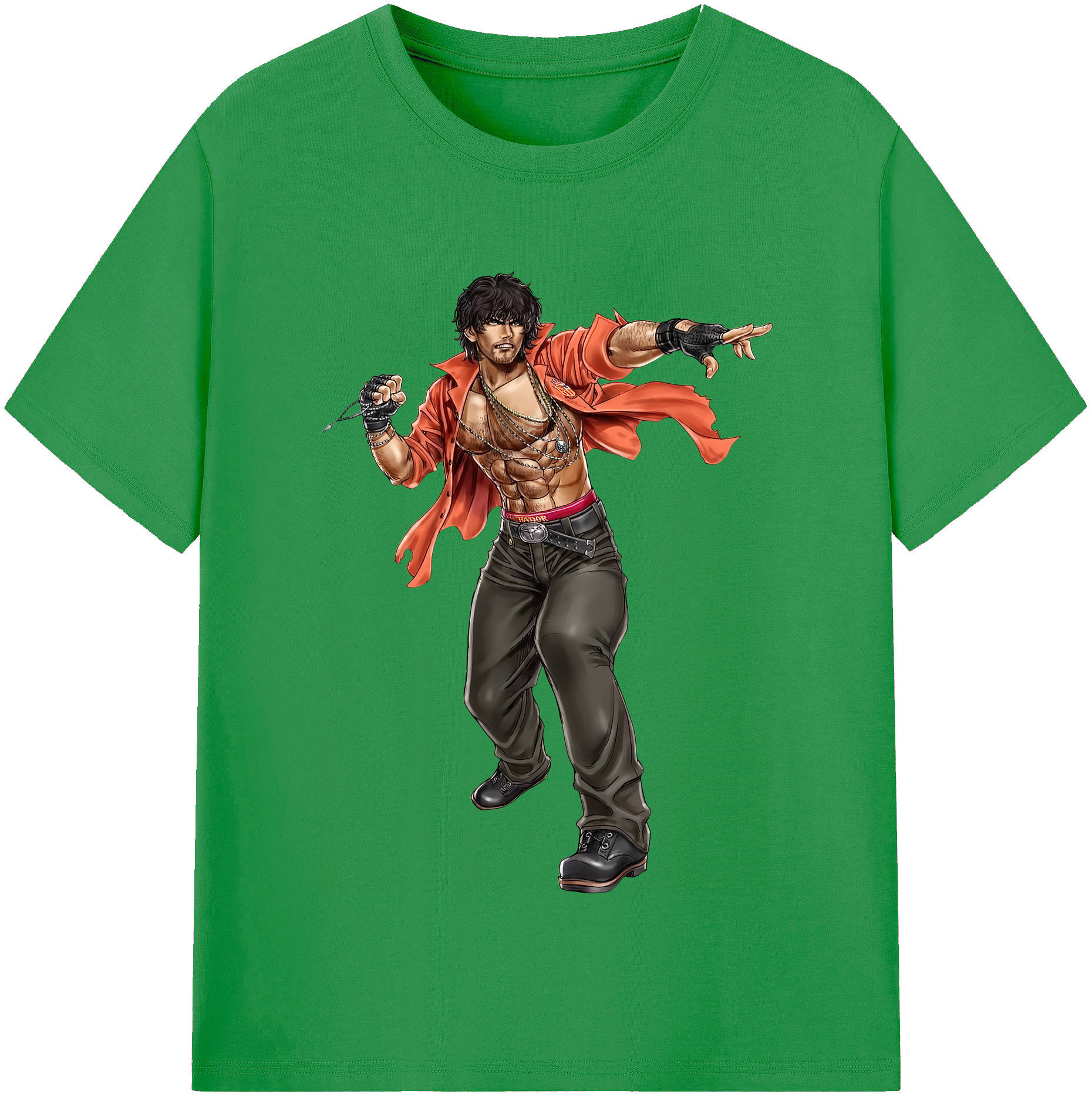 （画像用） 北斗の拳 Fist of the North Star レディースカジュアルプリントTシャツ（綿100％）