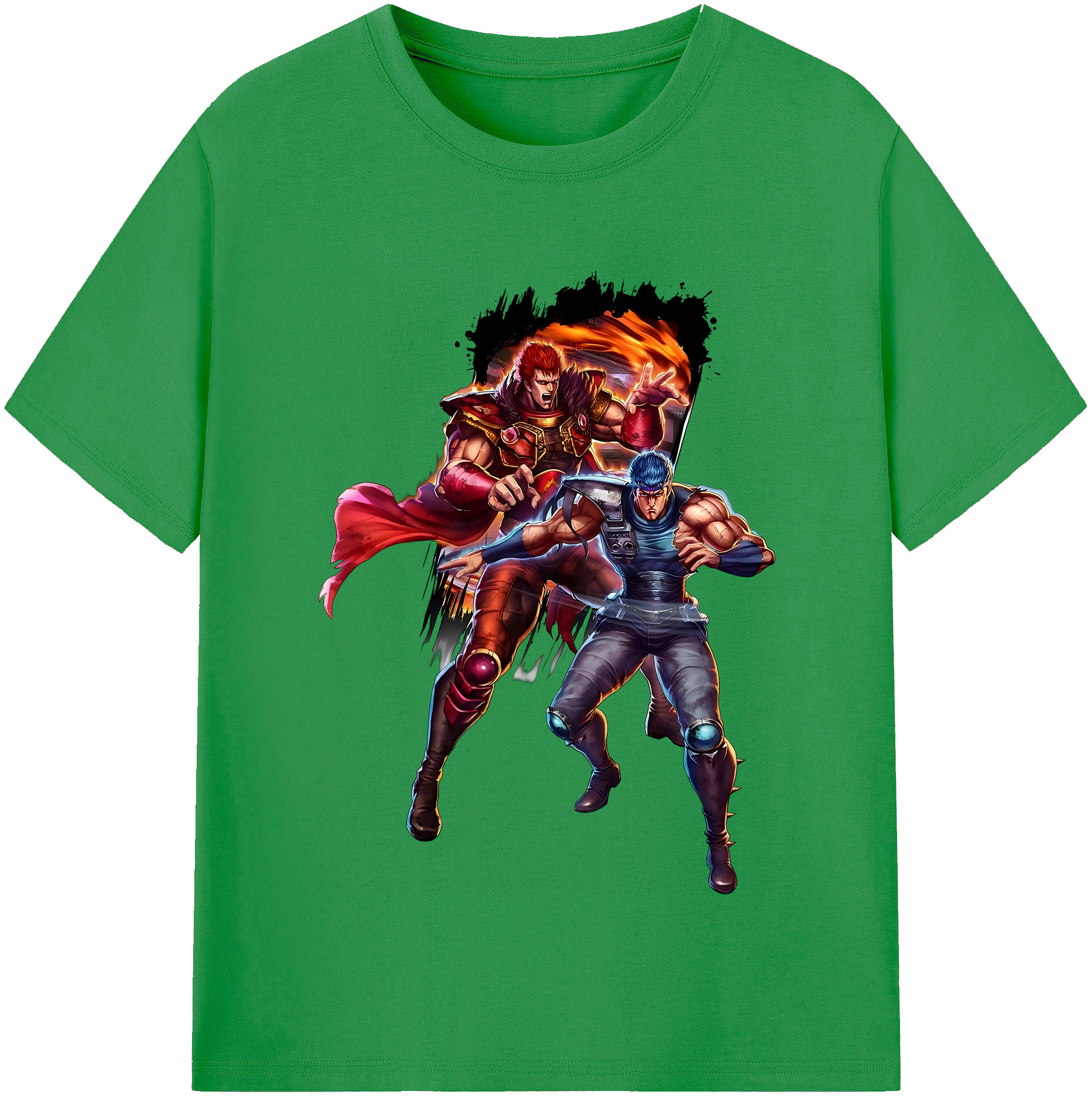 （画像用） 北斗の拳 Fist of the North Star レディースカジュアルプリントTシャツ（綿100％）