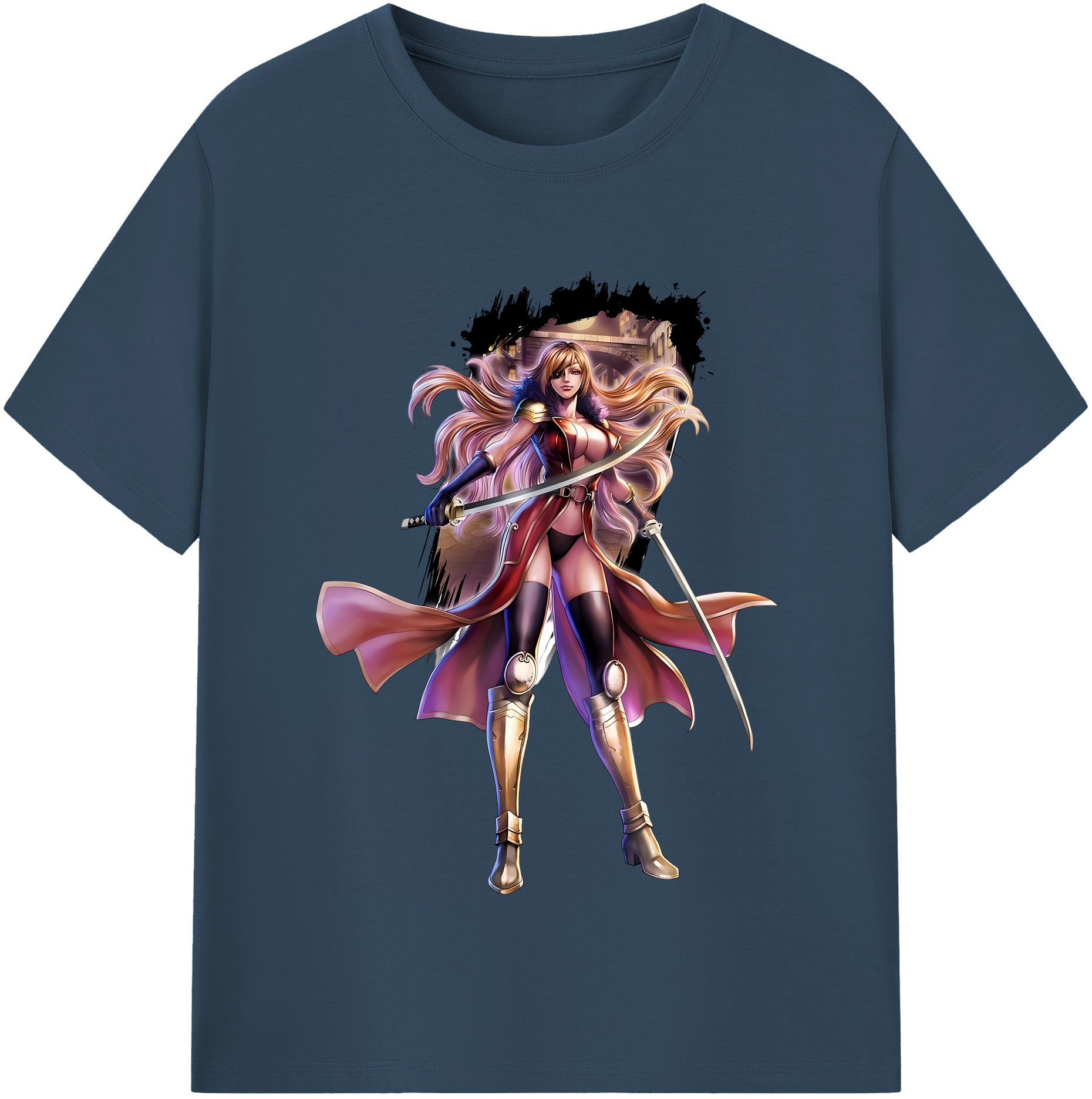 （画像用） 北斗の拳 Fist of the North Star レディースカジュアルプリントTシャツ（綿100％）