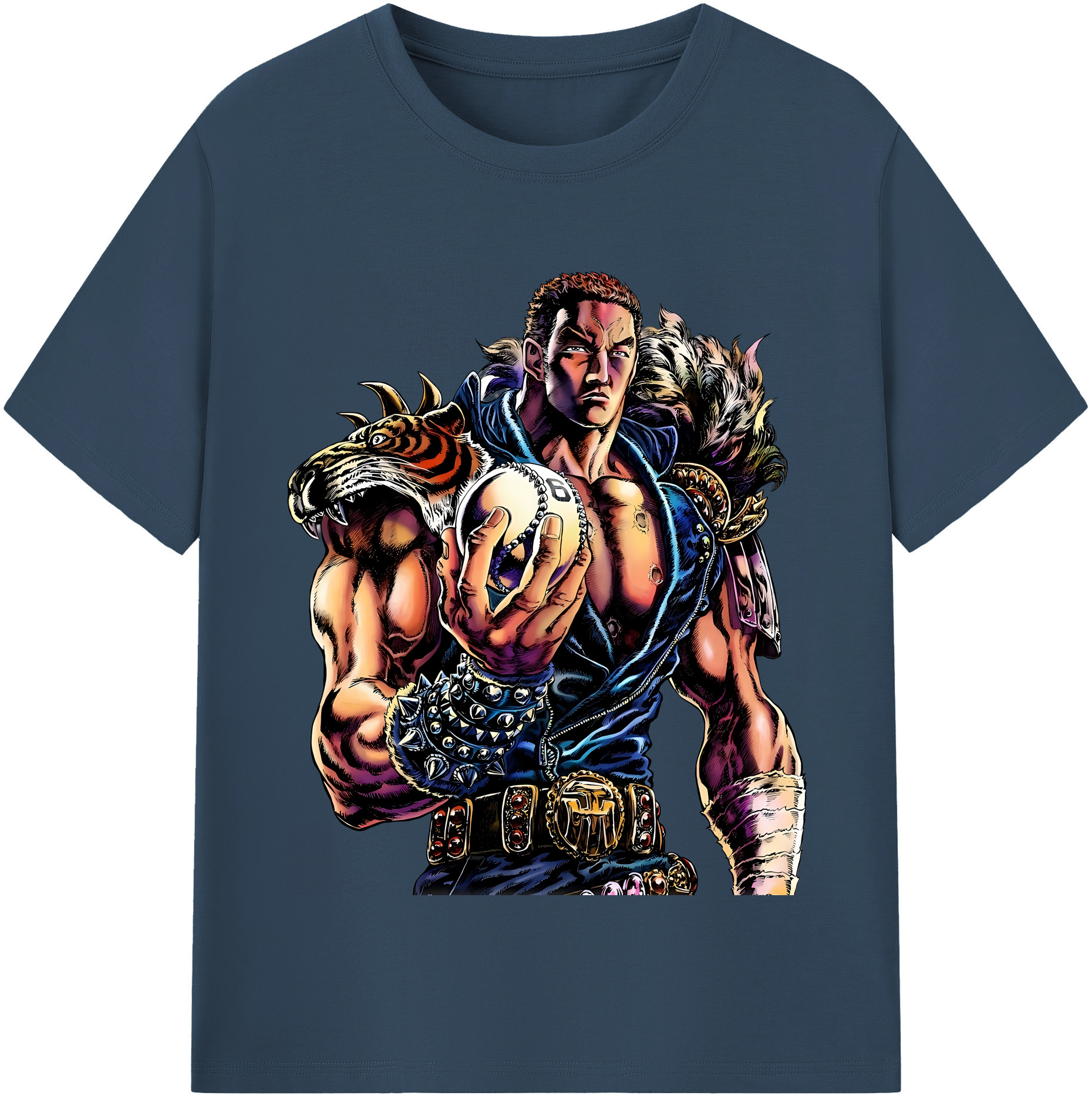 （画像用） 北斗の拳 Fist of the North Star レディースカジュアルプリントTシャツ（綿100％）