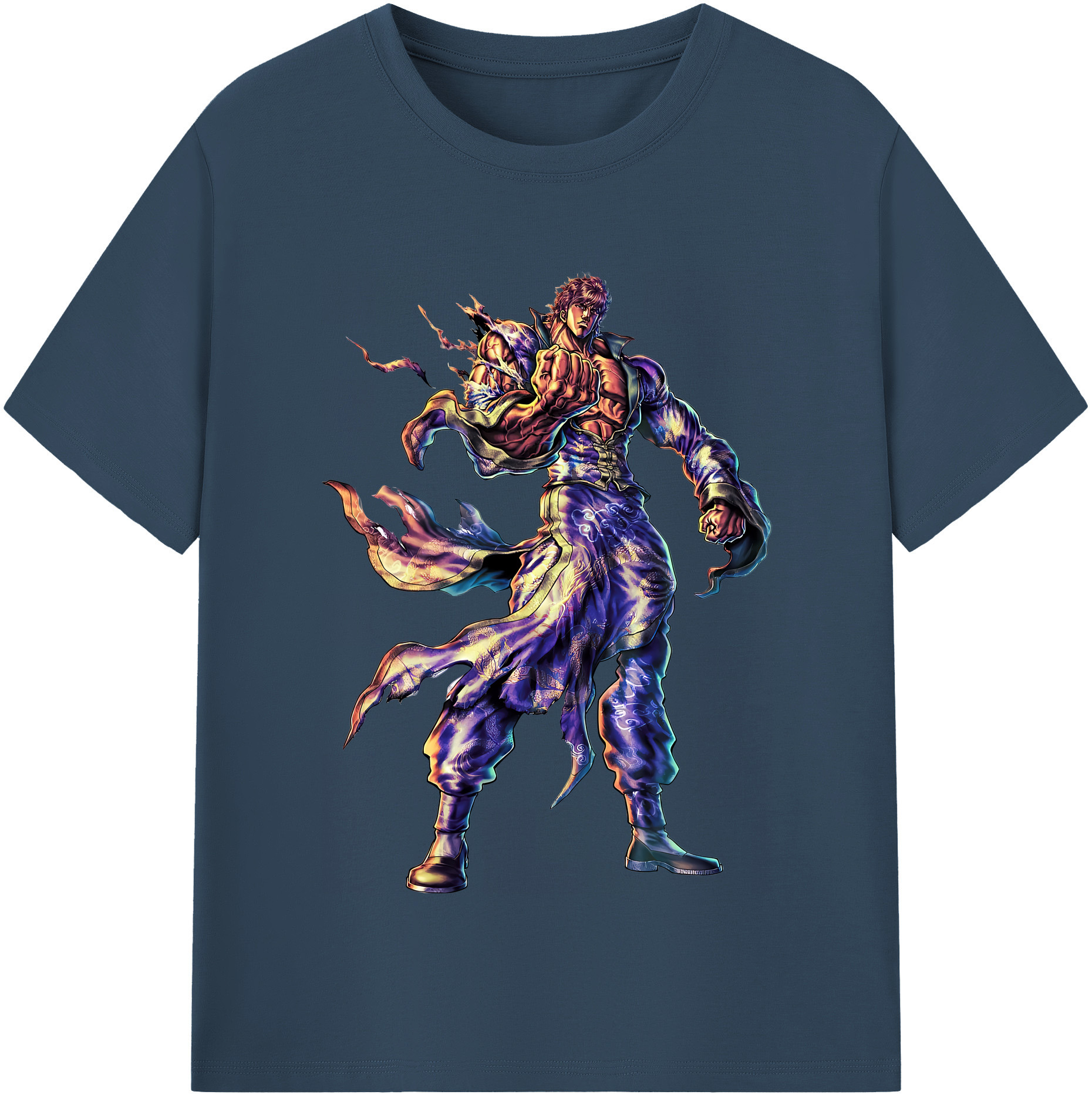 （画像用） 北斗の拳 Fist of the North Star レディースカジュアルプリントTシャツ（綿100％）