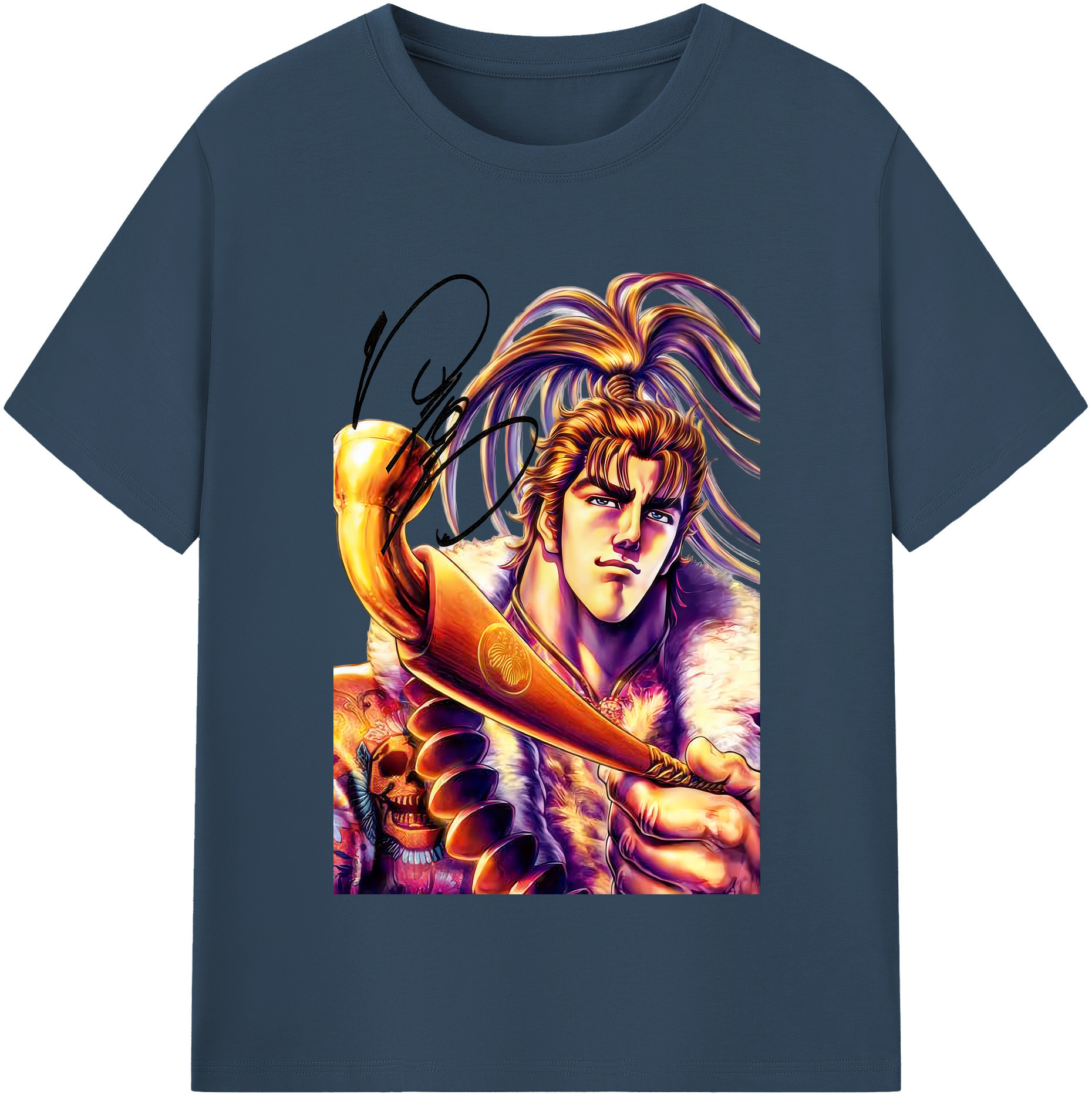 （画像用） 北斗の拳 Fist of the North Star レディースカジュアルプリントTシャツ（綿100％）