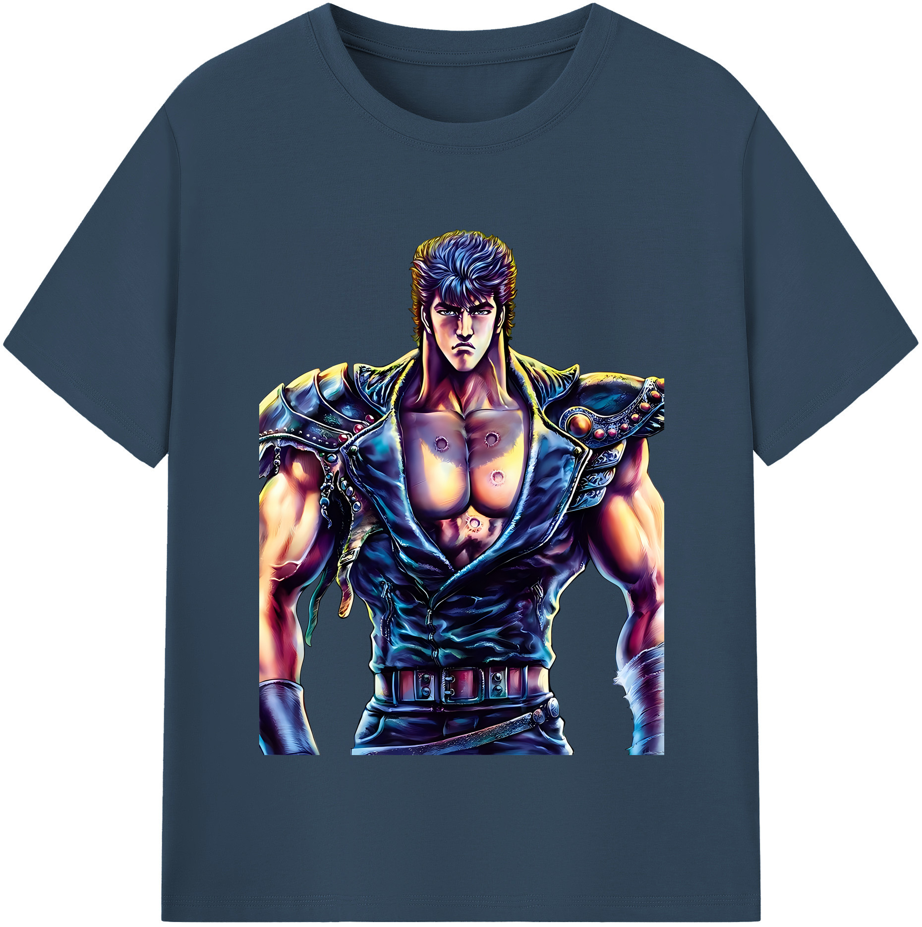 （画像用） 北斗の拳 Fist of the North Star レディースカジュアルプリントTシャツ（綿100％）