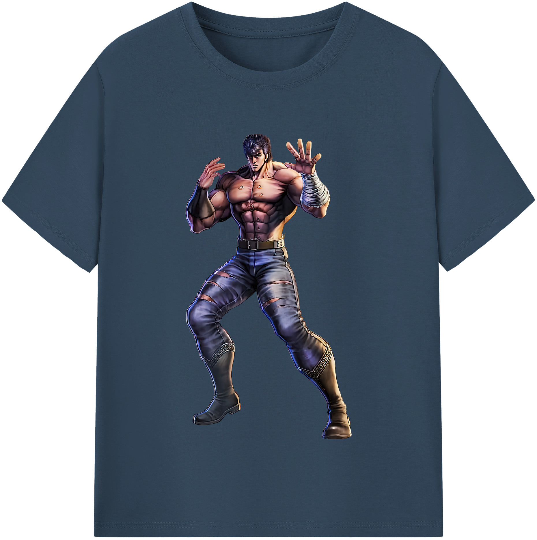 （画像用） 北斗の拳 Fist of the North Star レディースカジュアルプリントTシャツ（綿100％）