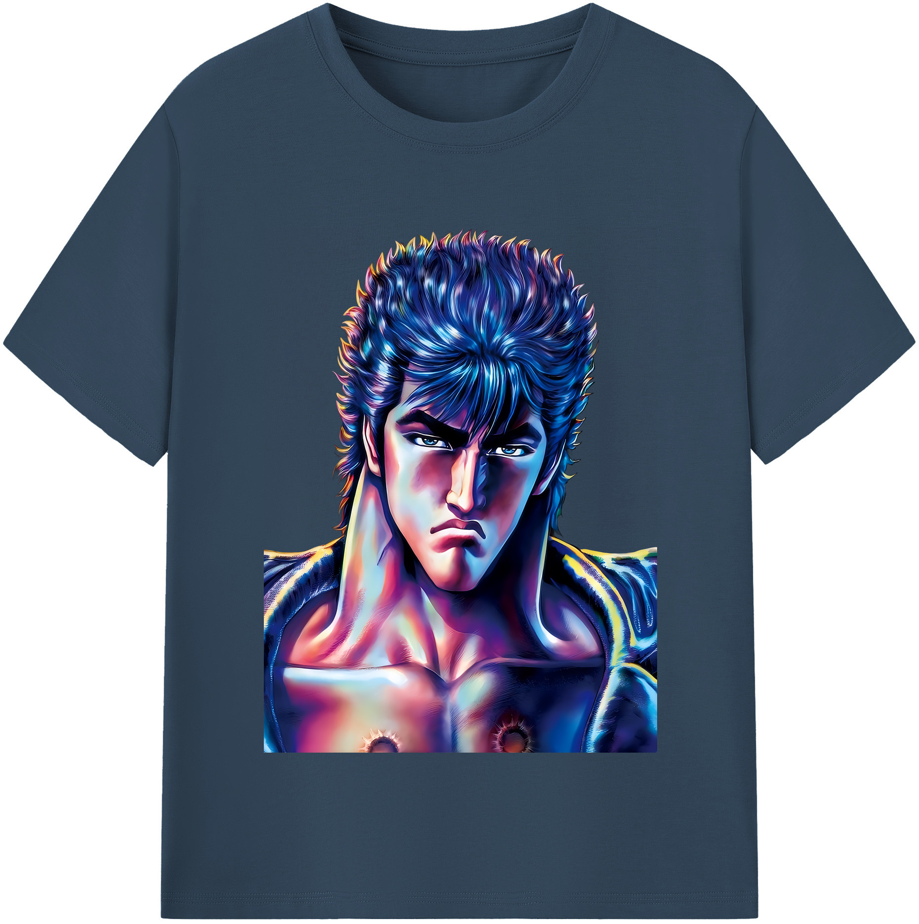 （画像用） 北斗の拳 Fist of the North Star レディースカジュアルプリントTシャツ（綿100％）