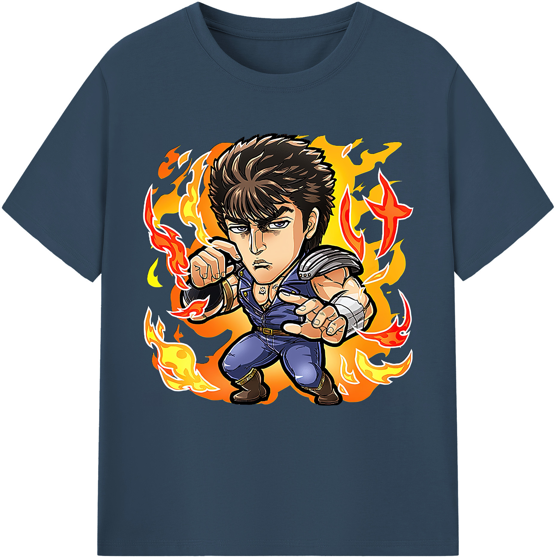 （画像用） 北斗の拳 Fist of the North Star レディースカジュアルプリントTシャツ（綿100％）