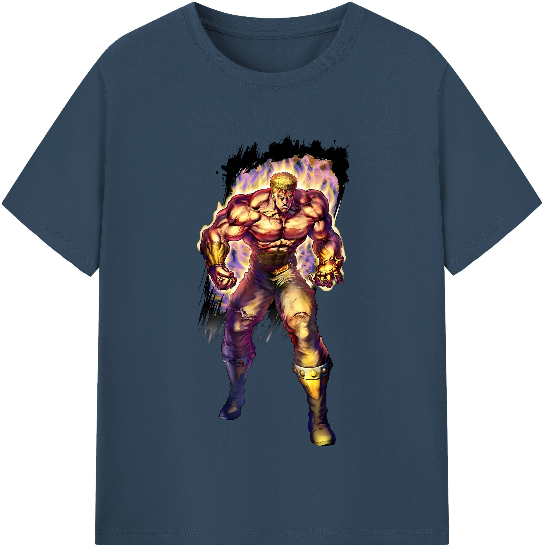（画像用） 北斗の拳 Fist of the North Star レディースカジュアルプリントTシャツ（綿100％）
