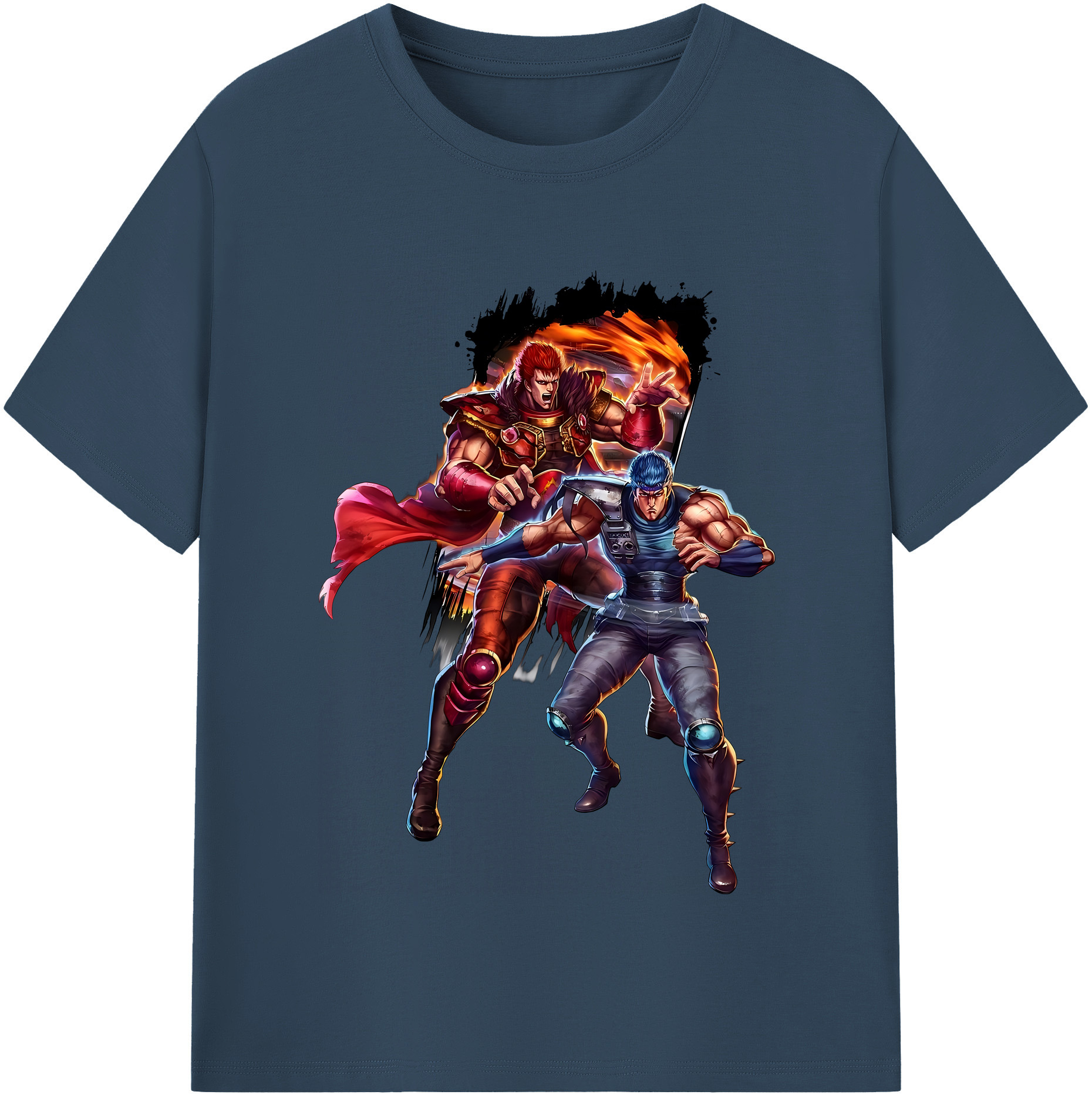 （画像用） 北斗の拳 Fist of the North Star レディースカジュアルプリントTシャツ（綿100％）