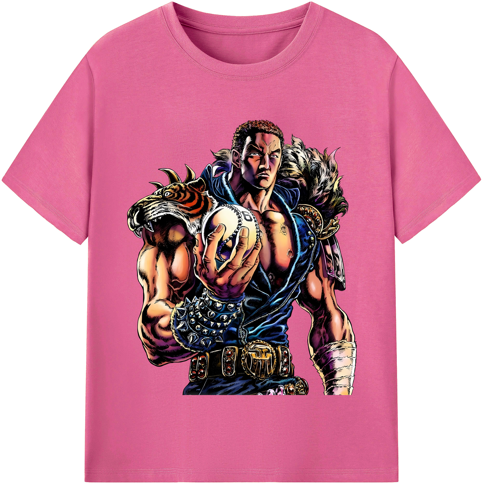 （画像用） 北斗の拳 Fist of the North Star レディースカジュアルプリントTシャツ（綿100％）