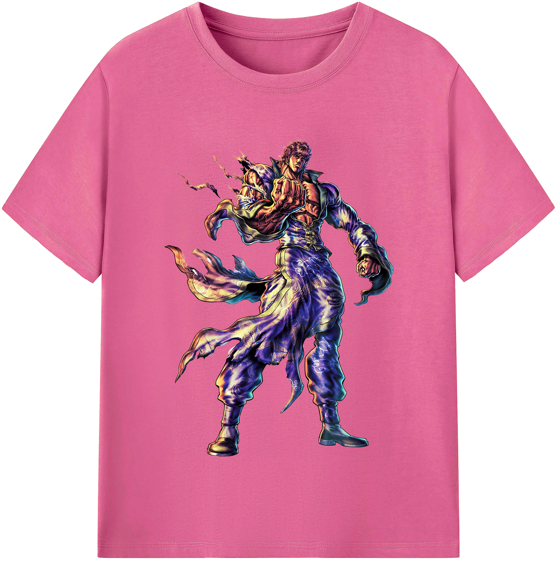（画像用） 北斗の拳 Fist of the North Star レディースカジュアルプリントTシャツ（綿100％）