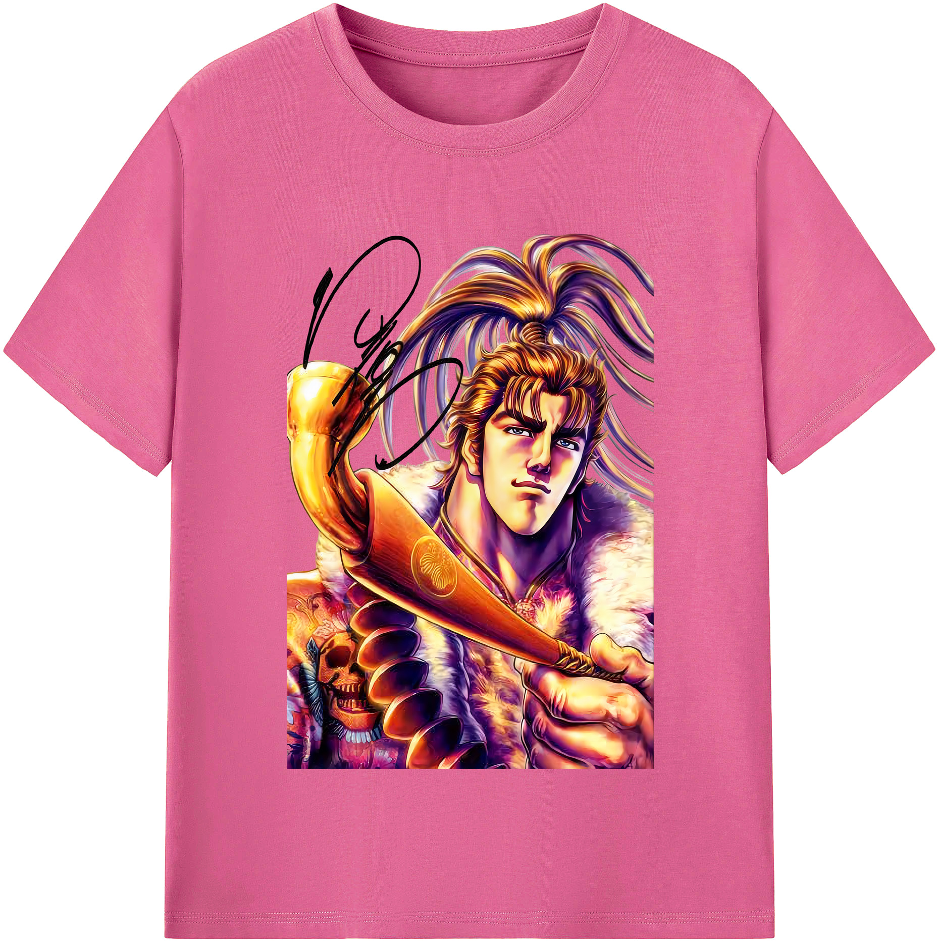 （画像用） 北斗の拳 Fist of the North Star レディースカジュアルプリントTシャツ（綿100％）