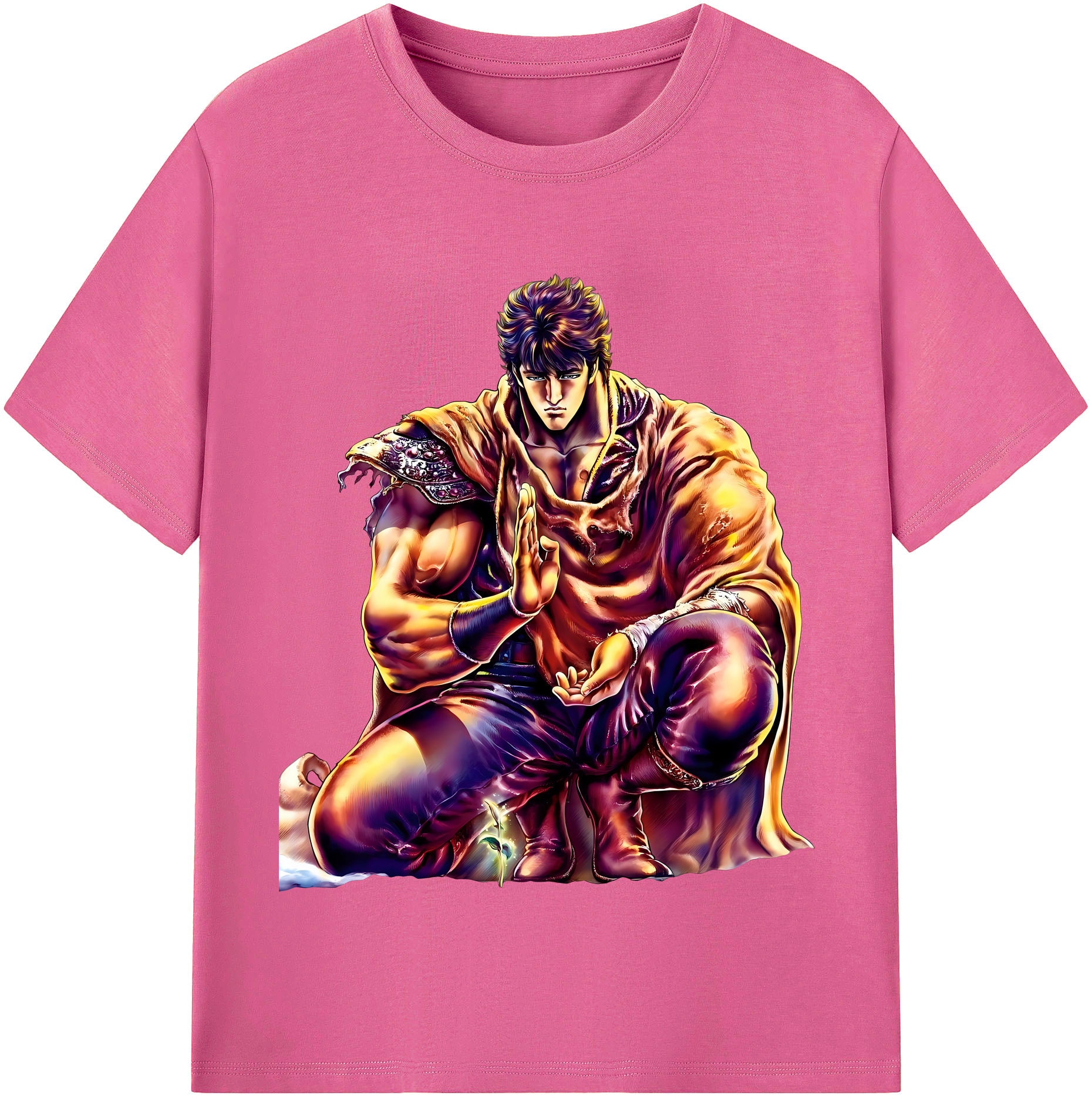 （画像用） 北斗の拳 Fist of the North Star レディースカジュアルプリントTシャツ（綿100％）