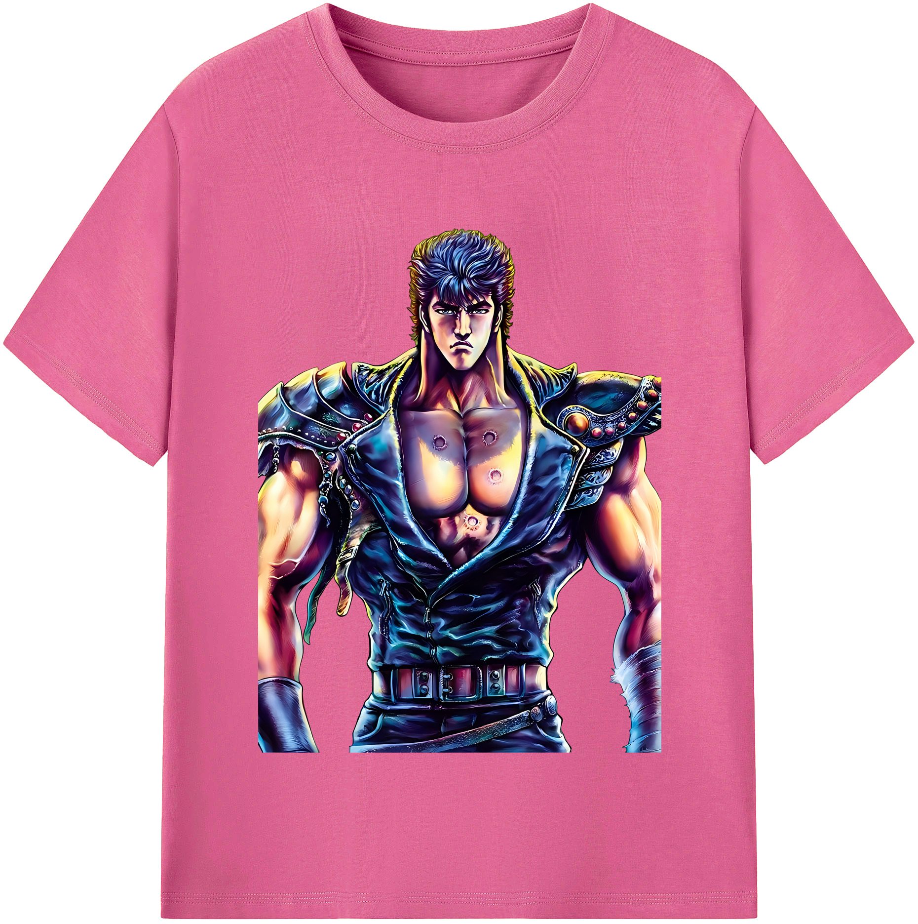 （画像用） 北斗の拳 Fist of the North Star レディースカジュアルプリントTシャツ（綿100％）