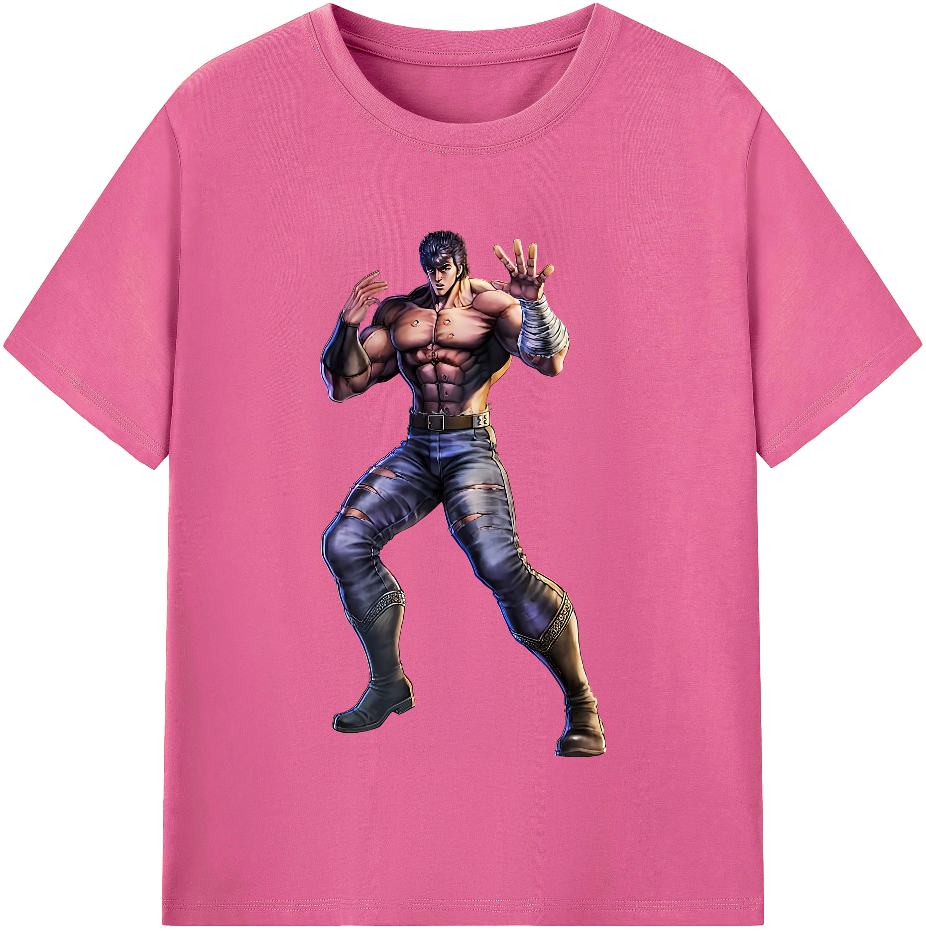 （画像用） 北斗の拳 Fist of the North Star レディースカジュアルプリントTシャツ（綿100％）