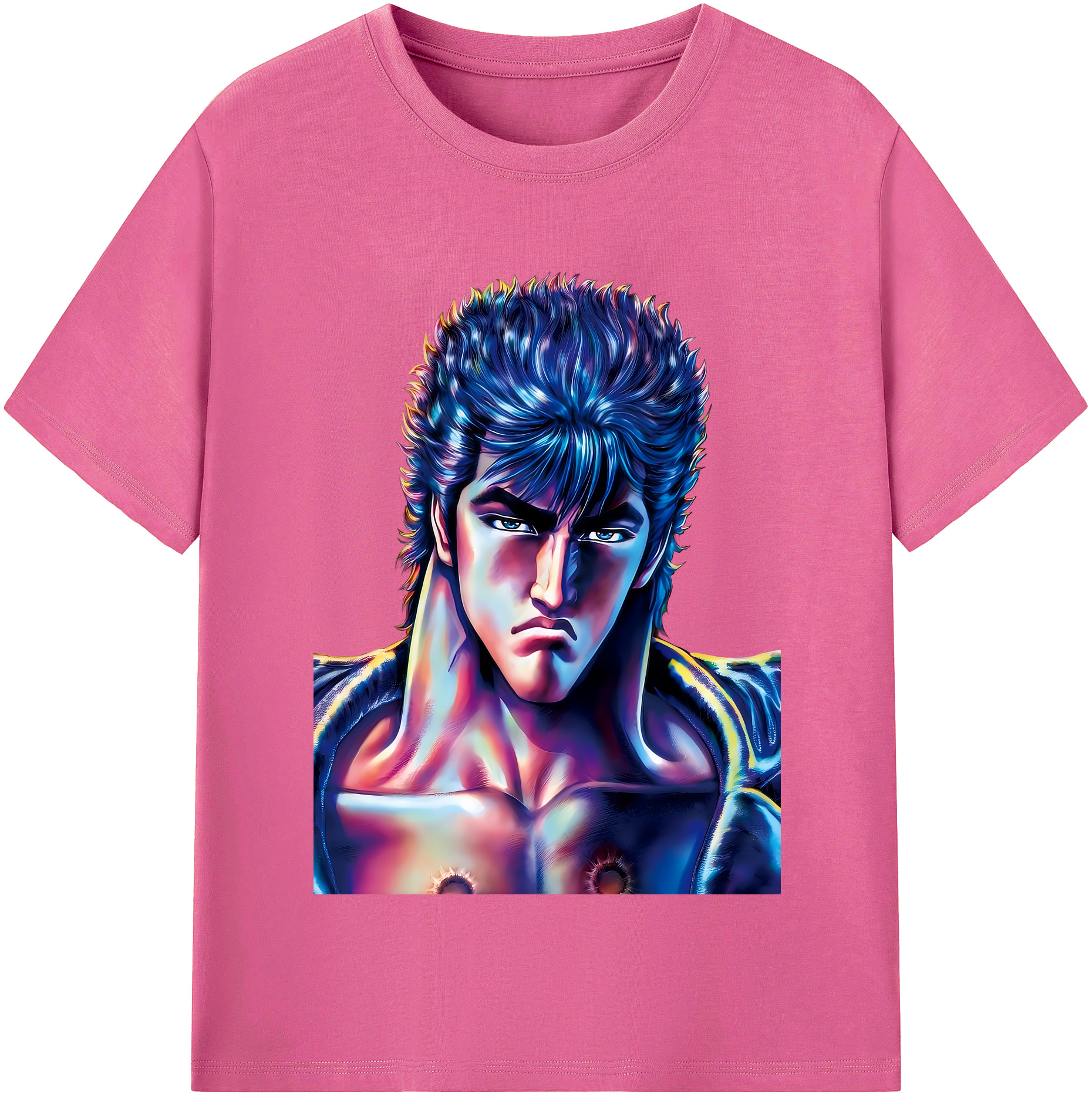 （画像用） 北斗の拳 Fist of the North Star レディースカジュアルプリントTシャツ（綿100％）
