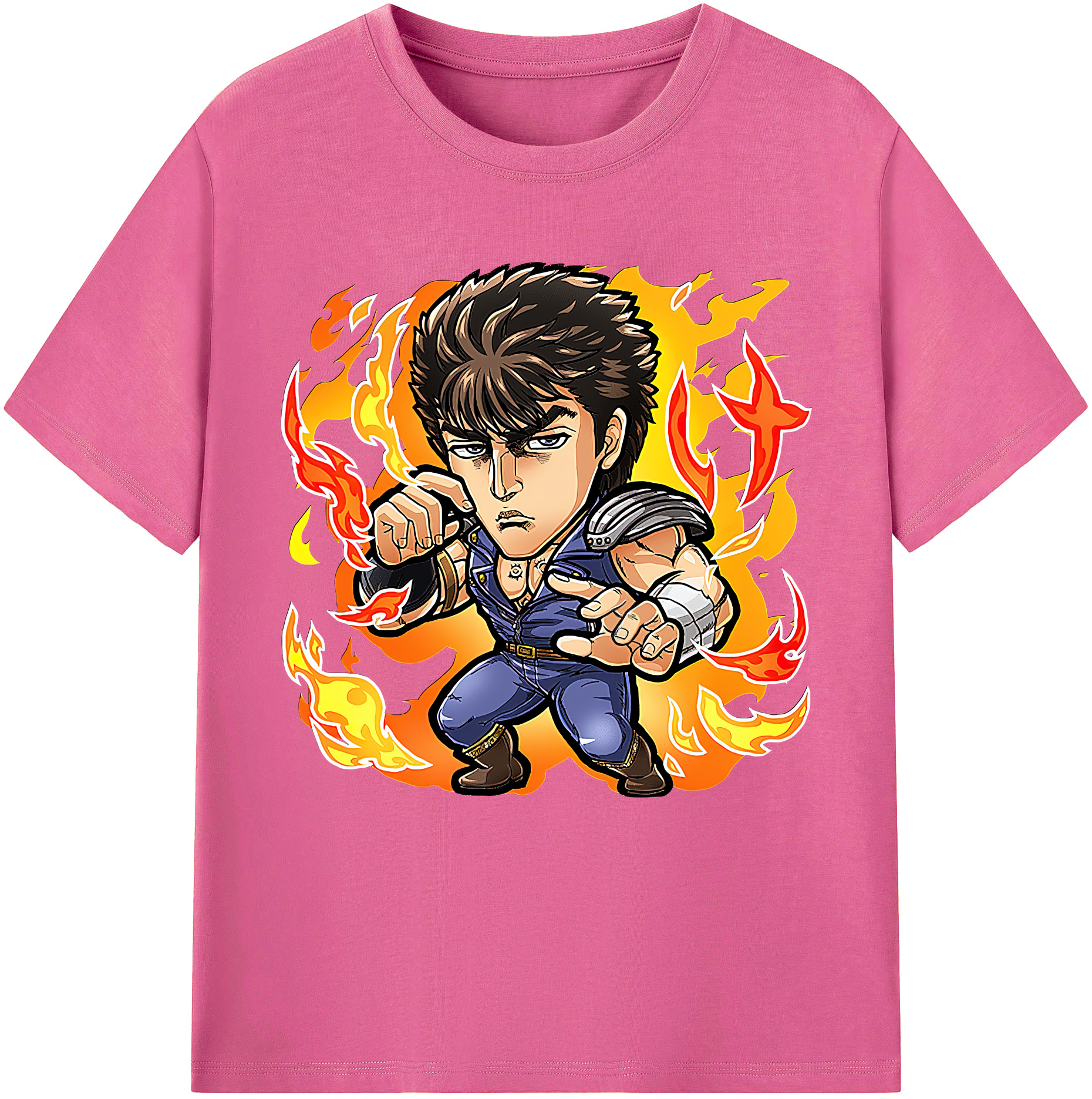 （画像用） 北斗の拳 Fist of the North Star レディースカジュアルプリントTシャツ（綿100％）